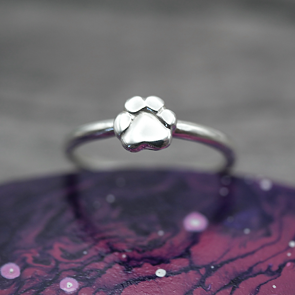 paw ring sterling silver galaxy sml