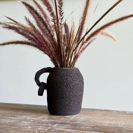 Terra Noir Vase | Earthy | Rustic | Wheel Thrown Pottery