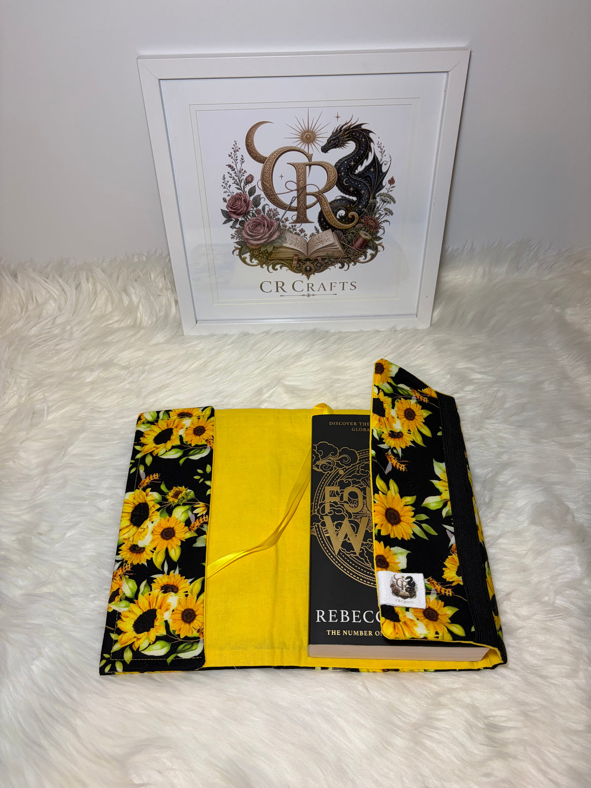 Handmade Adjustable Fabric Book Cover | 🌻 Sunflower Fields Collection