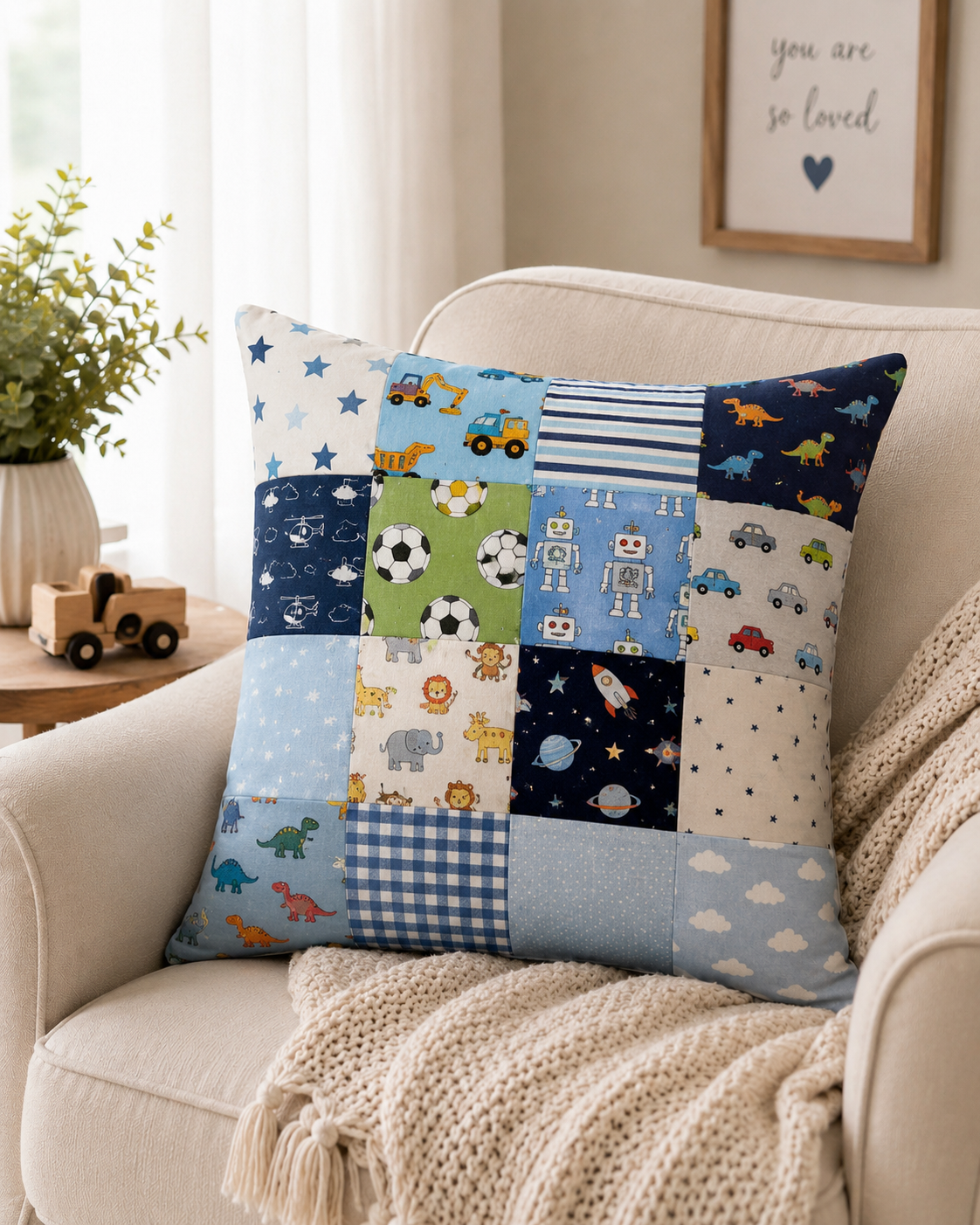 Personalised Memory Cushion – Keepsake Pillow Made from Your Baby's Outgrown Clothes