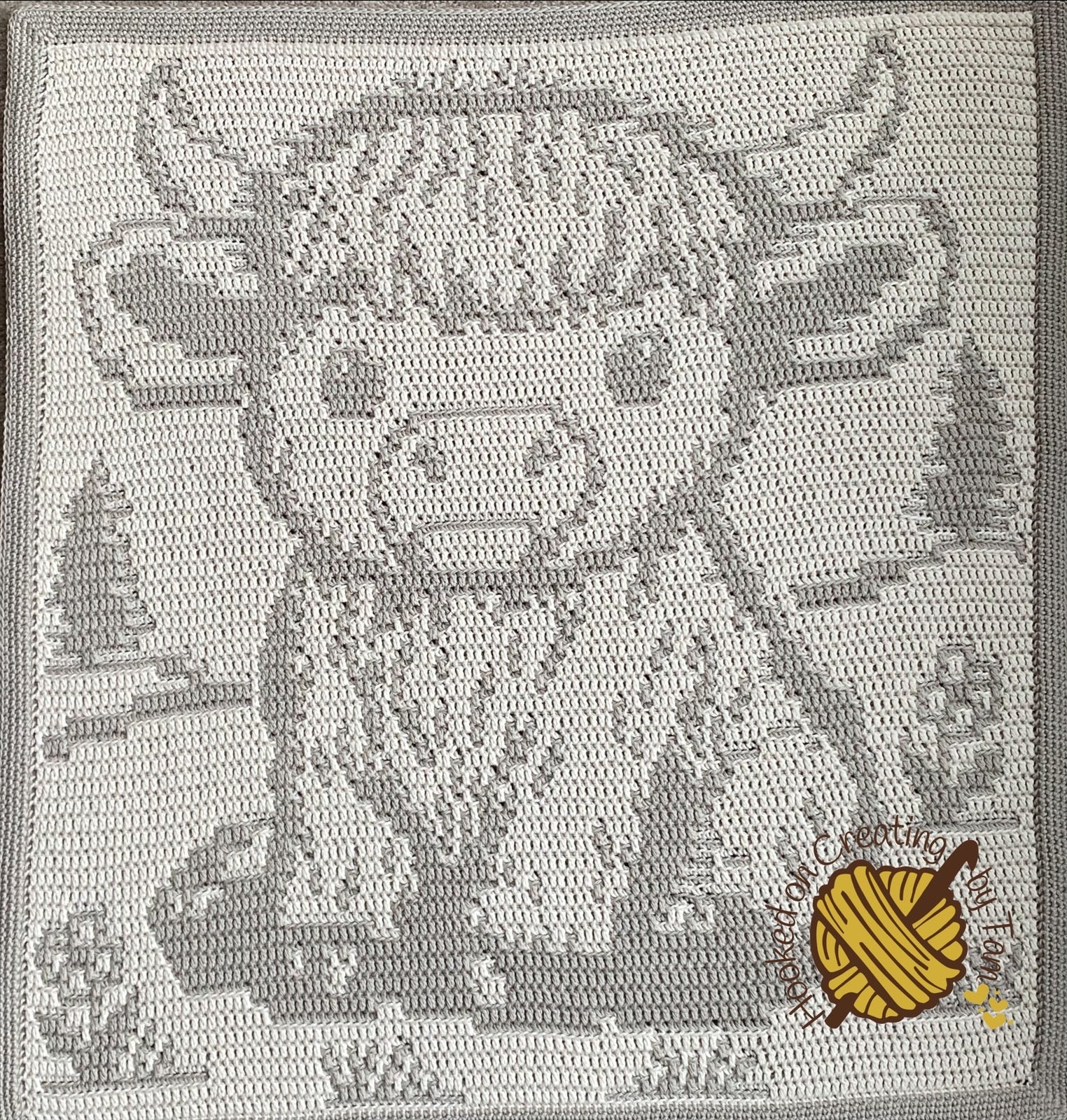 Handmade | Crochet | Heirloom | Blanket | Cotton | Highland Cow