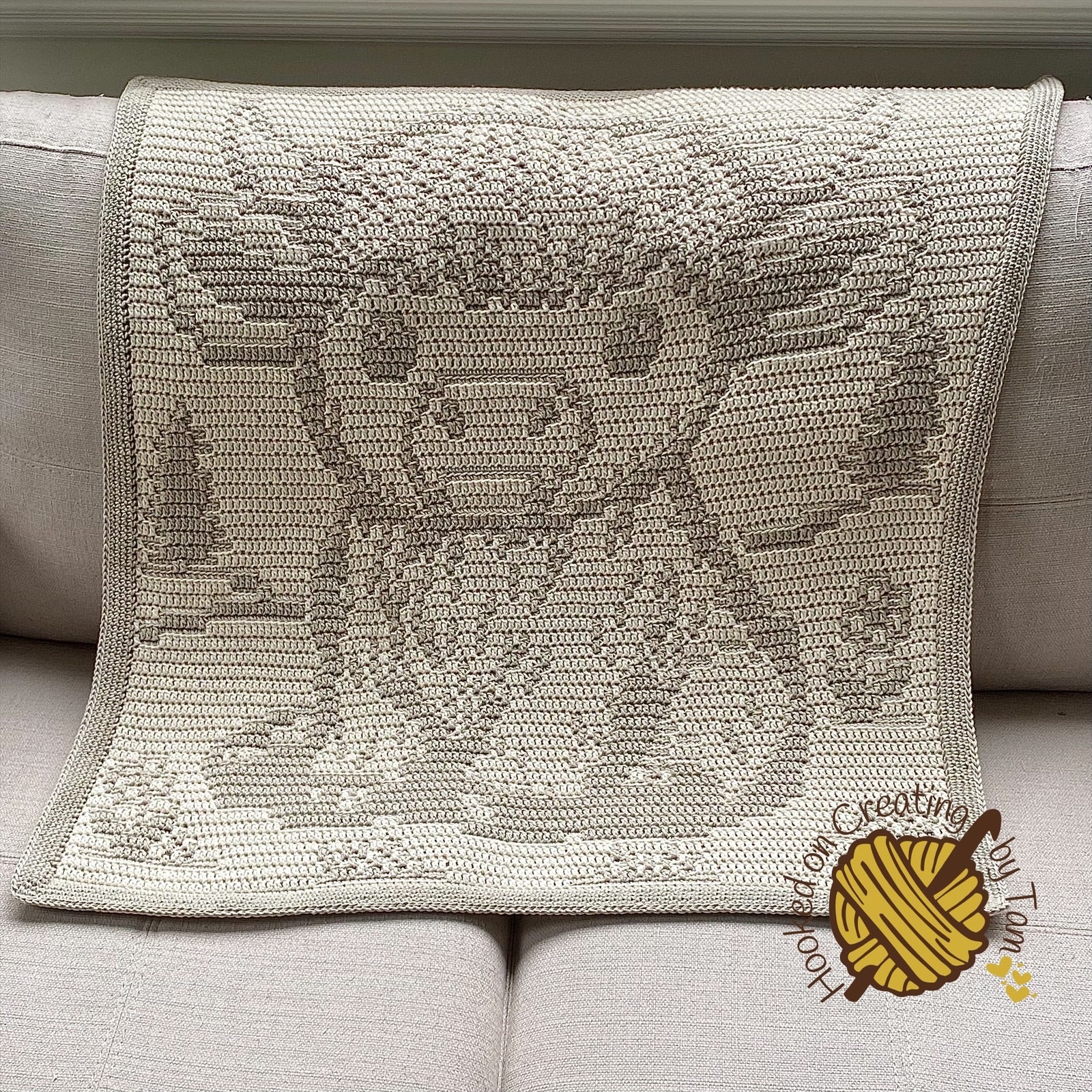 Handmade | Crochet | Heirloom | Blanket | Cotton | Highland Cow
