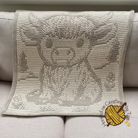 Handmade | Crochet | Heirloom | Blanket | Cotton | Highland Cow