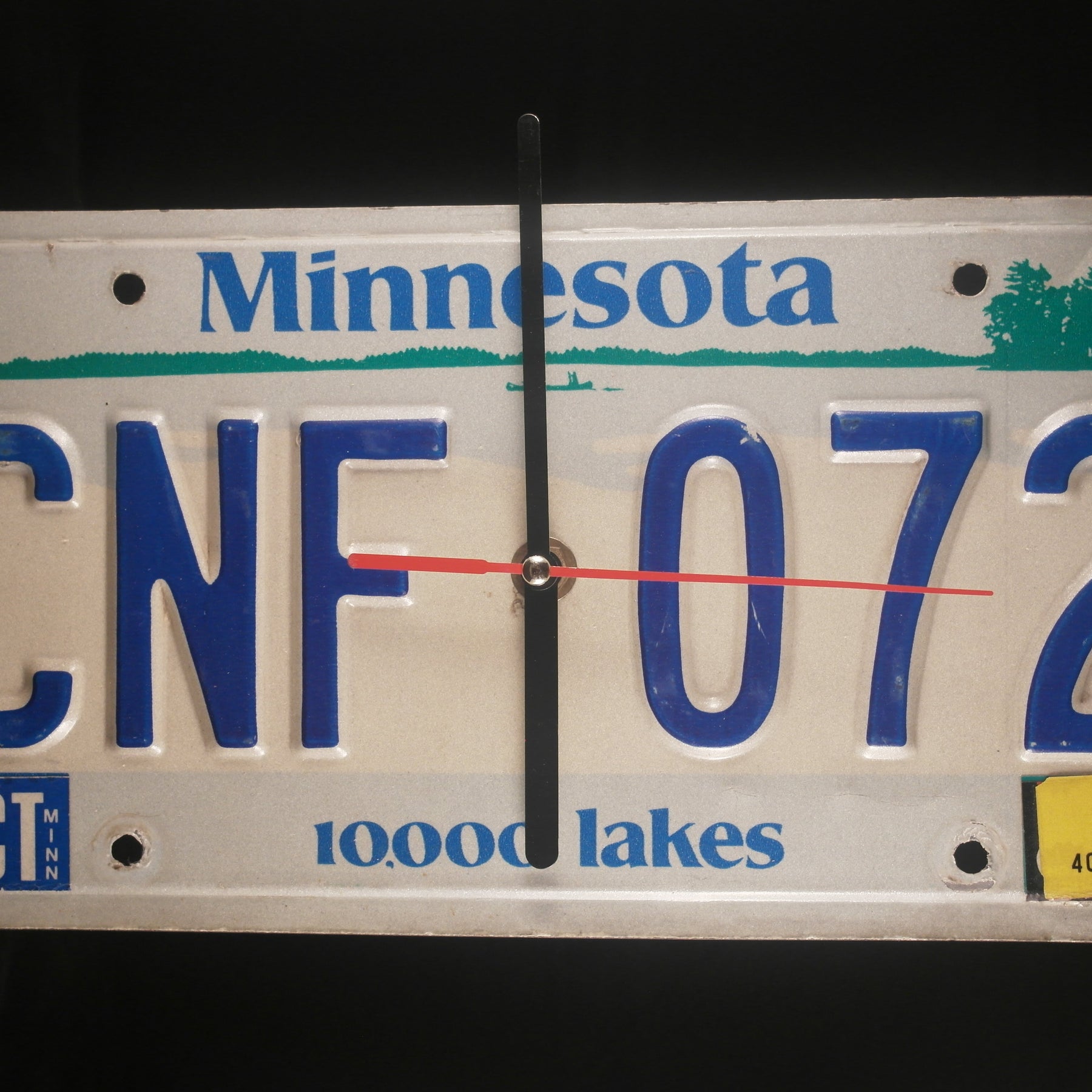 Genuine USA licence Plate Clock