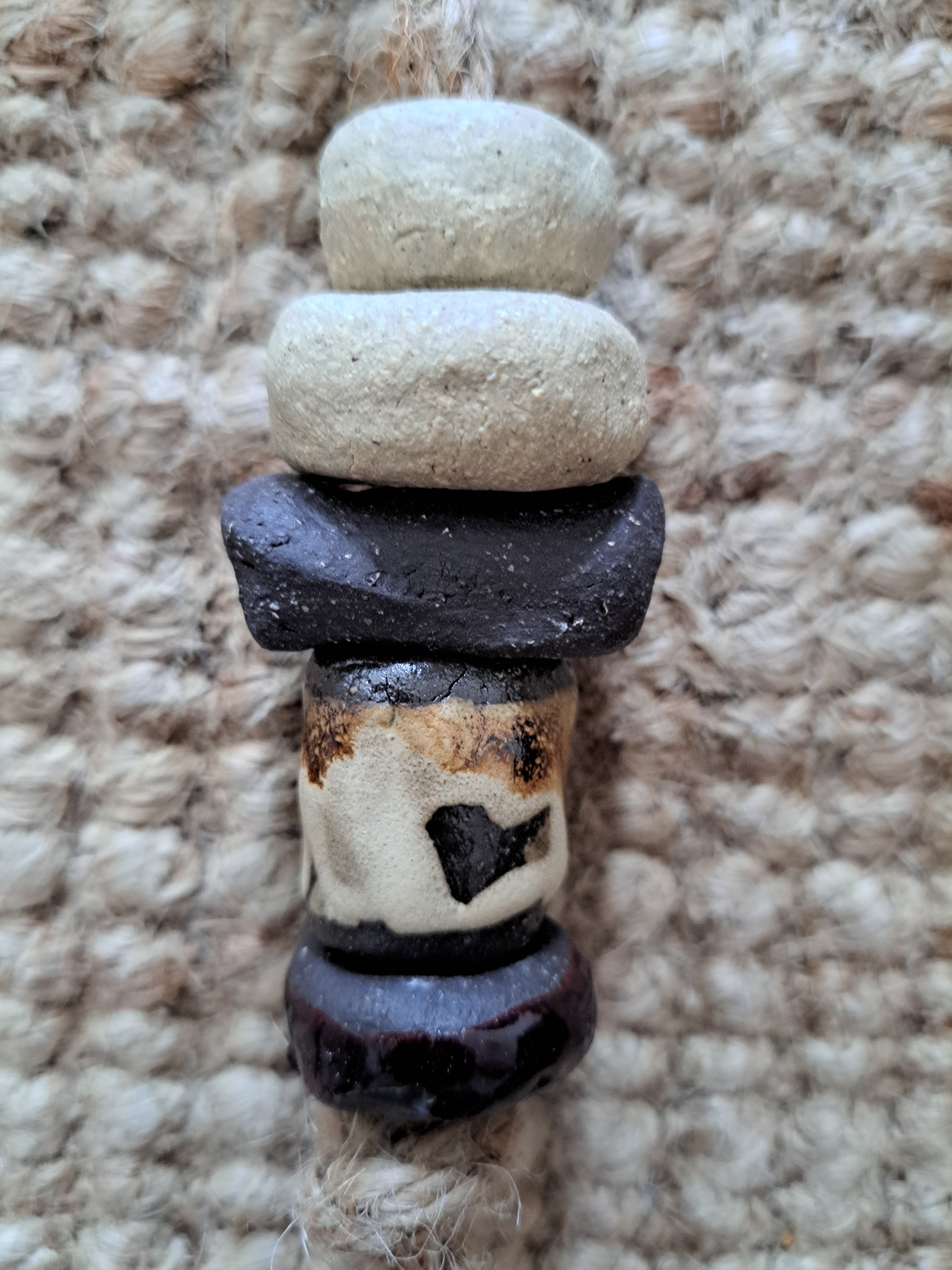 Substantial Contemporary Hanging Wall Art - Ceramic Bells, Chimes, Beads