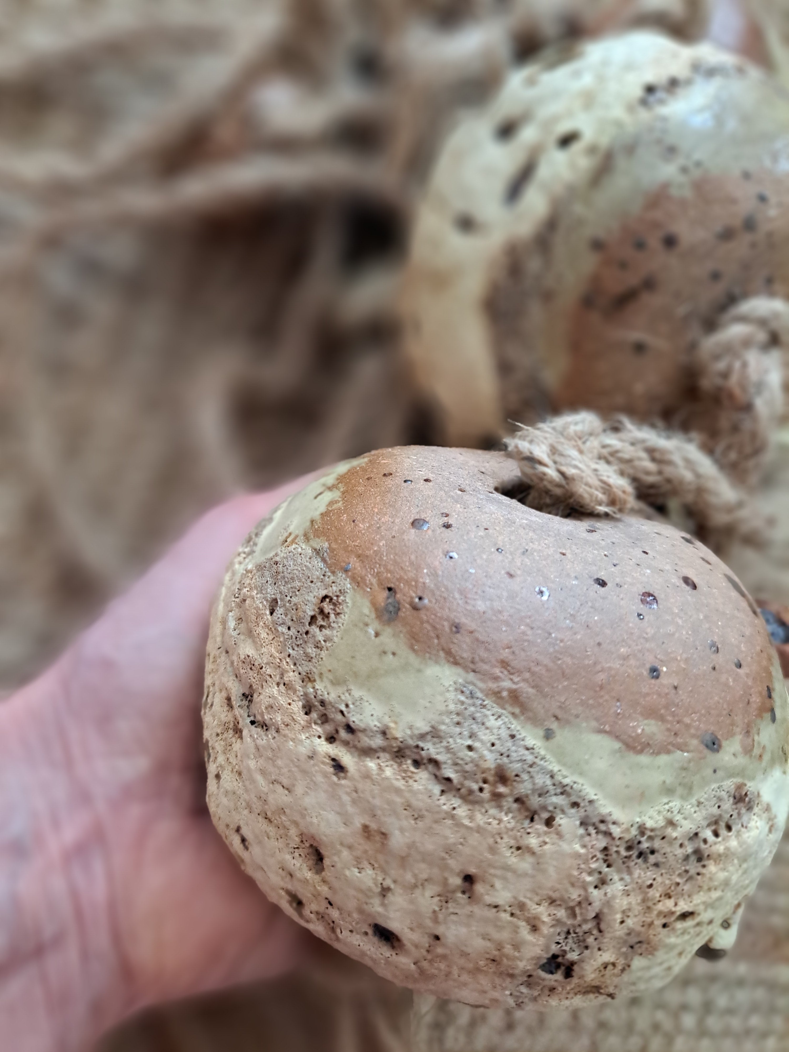 Substantial Contemporary Hanging Wall Art - Ceramic Bells, Chimes, Beads