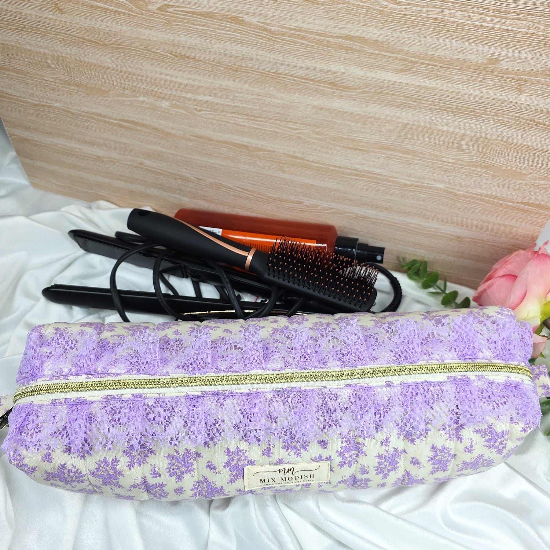 Quilted Hairtool Travel Bag, Hairtool Organizer, Hairtool Pouch
