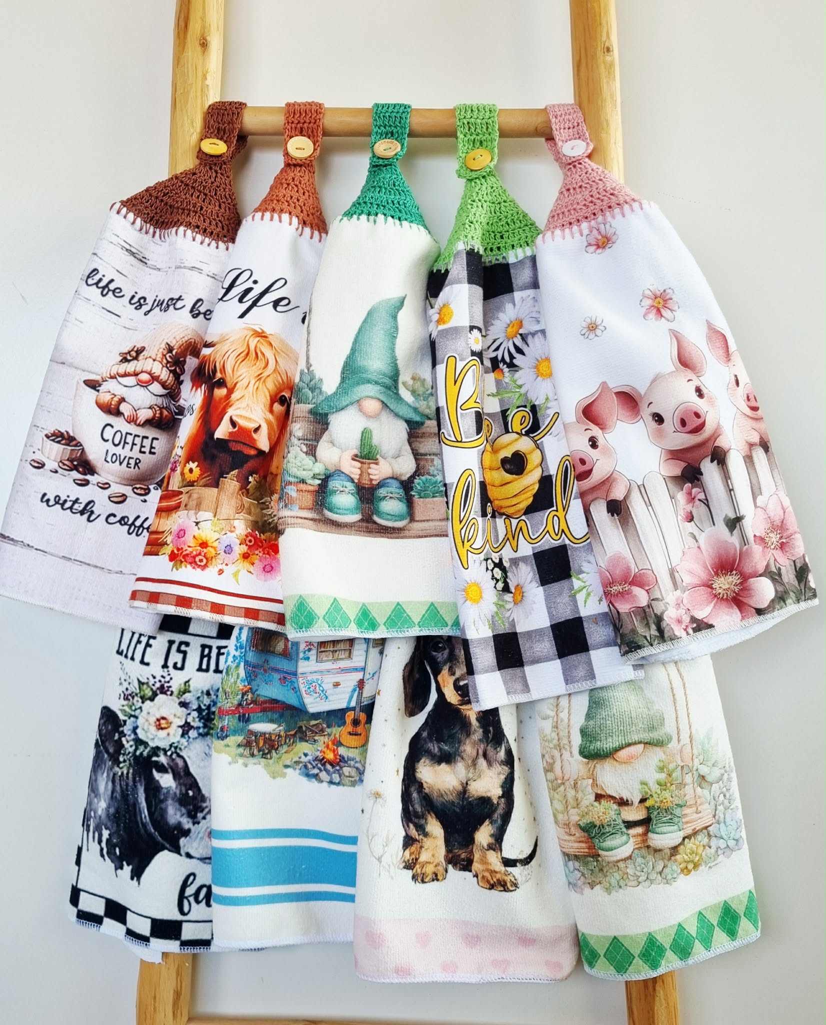 Kitchen Hand Towel | Hanging | Polyester Microfibre | SINGLE LAYER | 9 Styles - 19 - 27