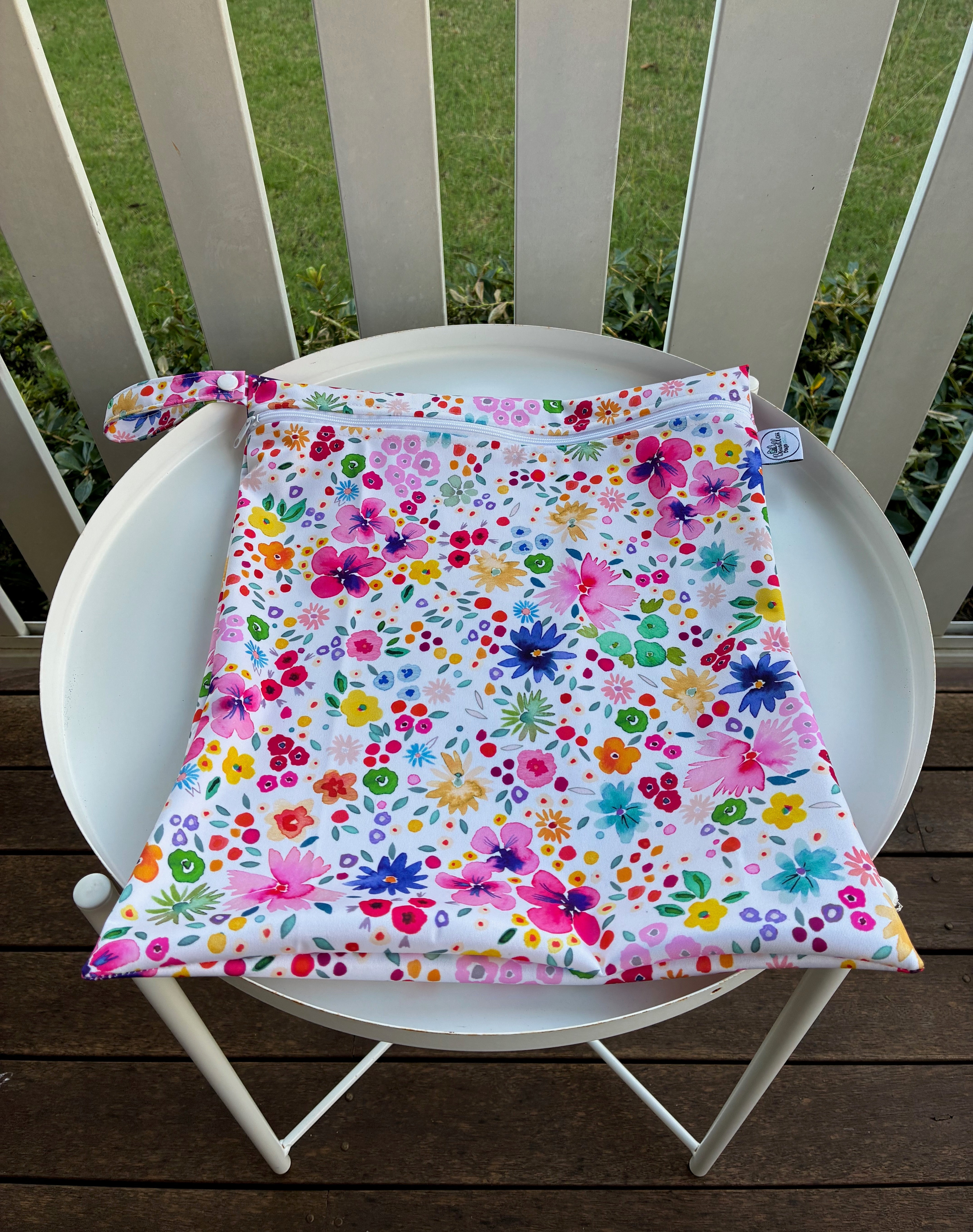 READY MADE Water-resistant wet bags - Spring Party Confetti Ditsy Floral (Ninola Design)