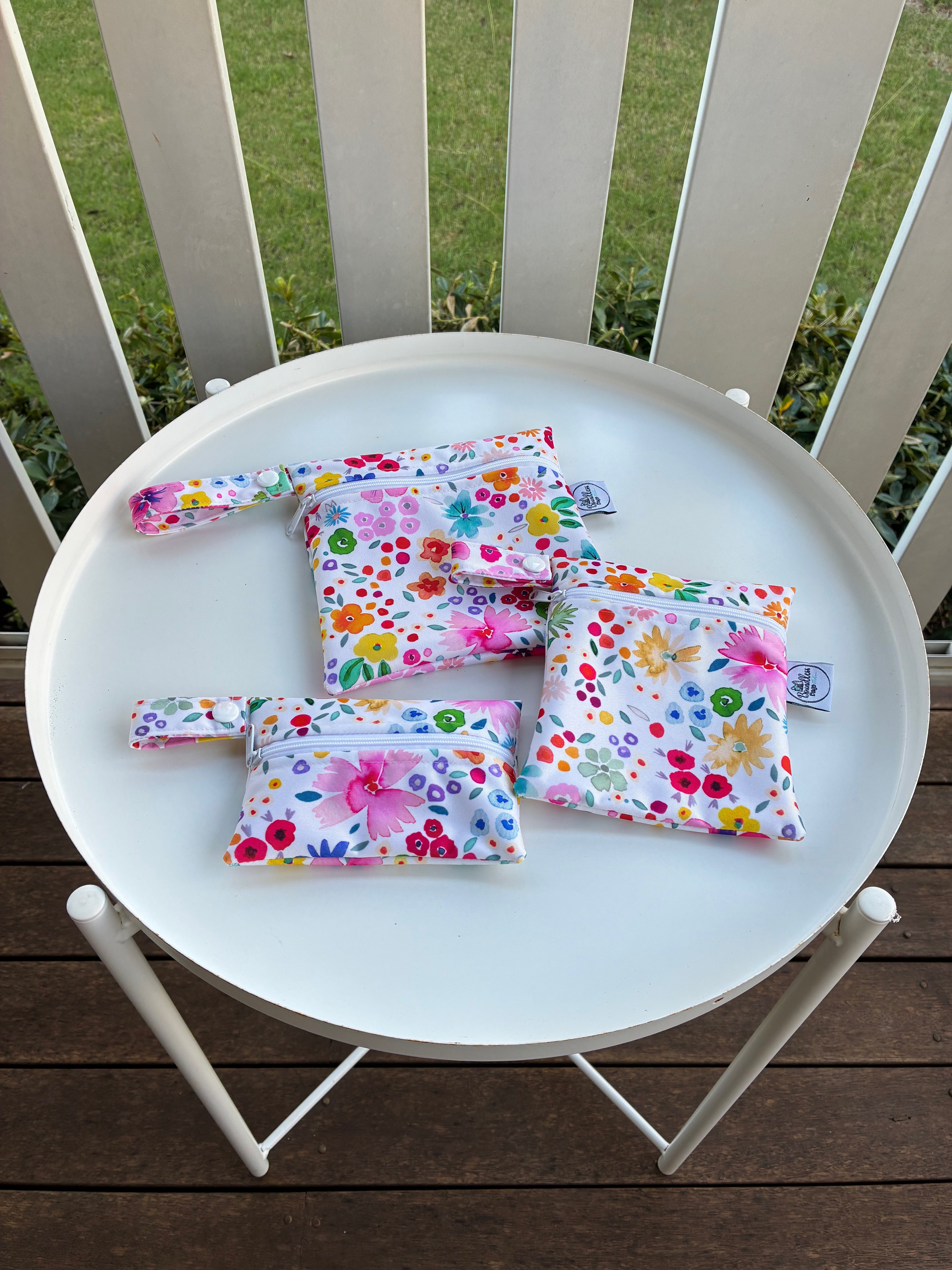 READY MADE Water-resistant wet bags - Spring Party Confetti Ditsy Floral (Ninola Design)