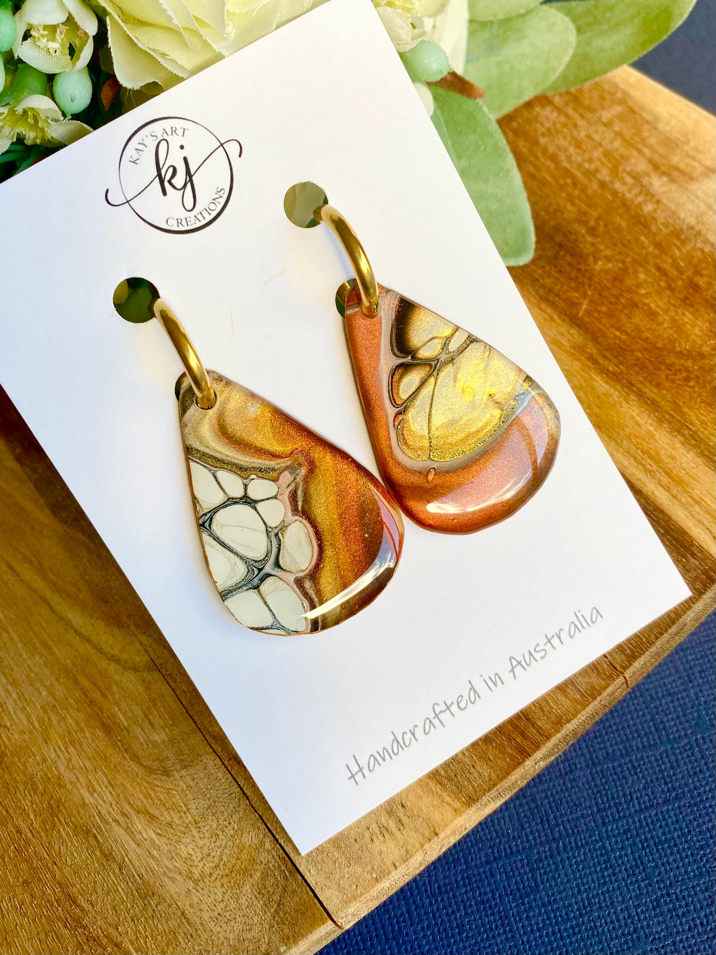 Statement Teardrop Huggie Hoop Earrings