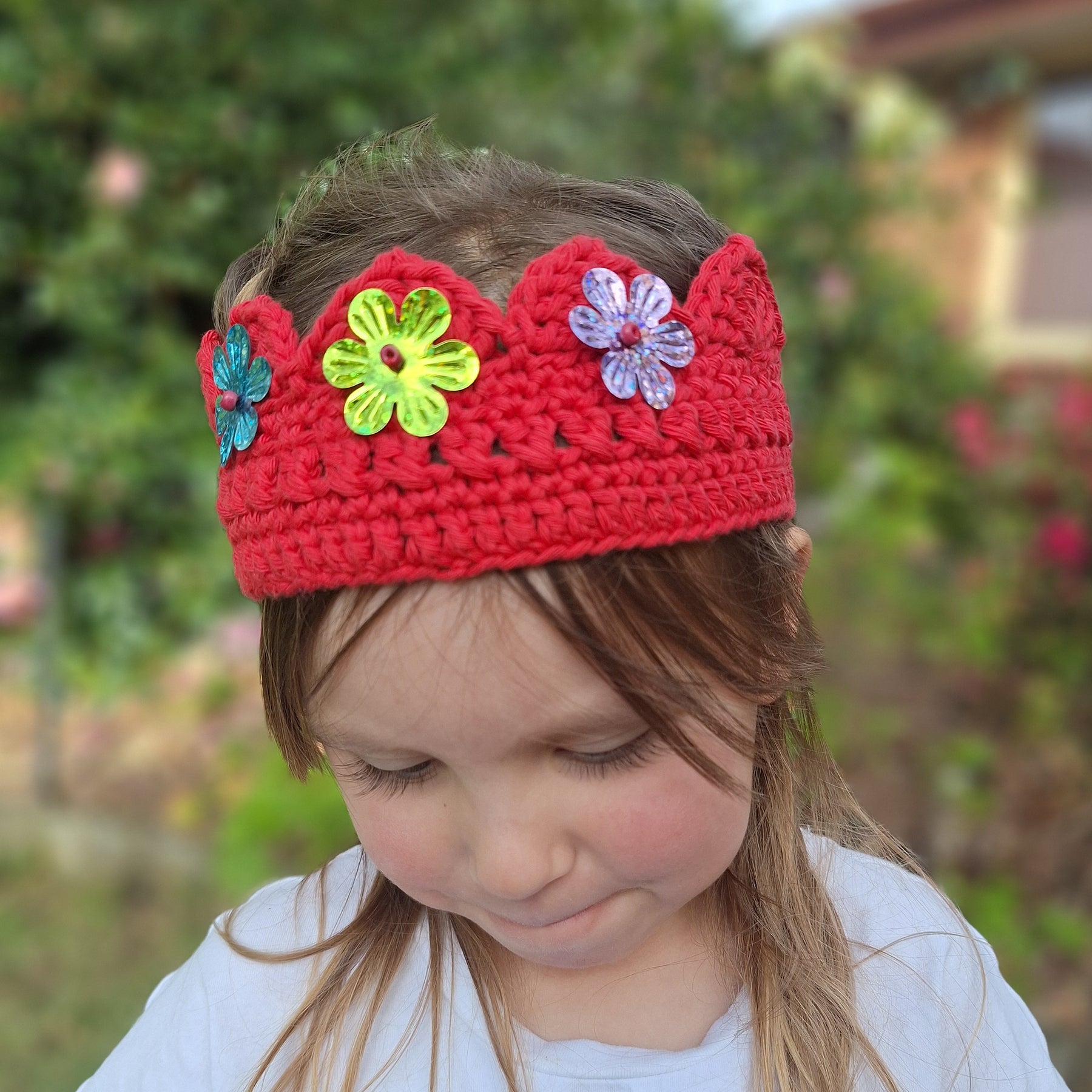 Handmade crochet Crowns with bling