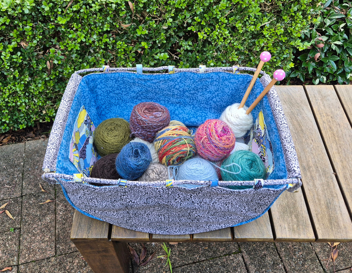 Large Knitting Project Bag – Convertible Tote