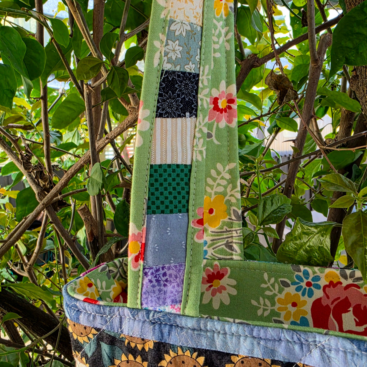 Unique Patchwork Handbag – Upcycled from Handmade Quilt