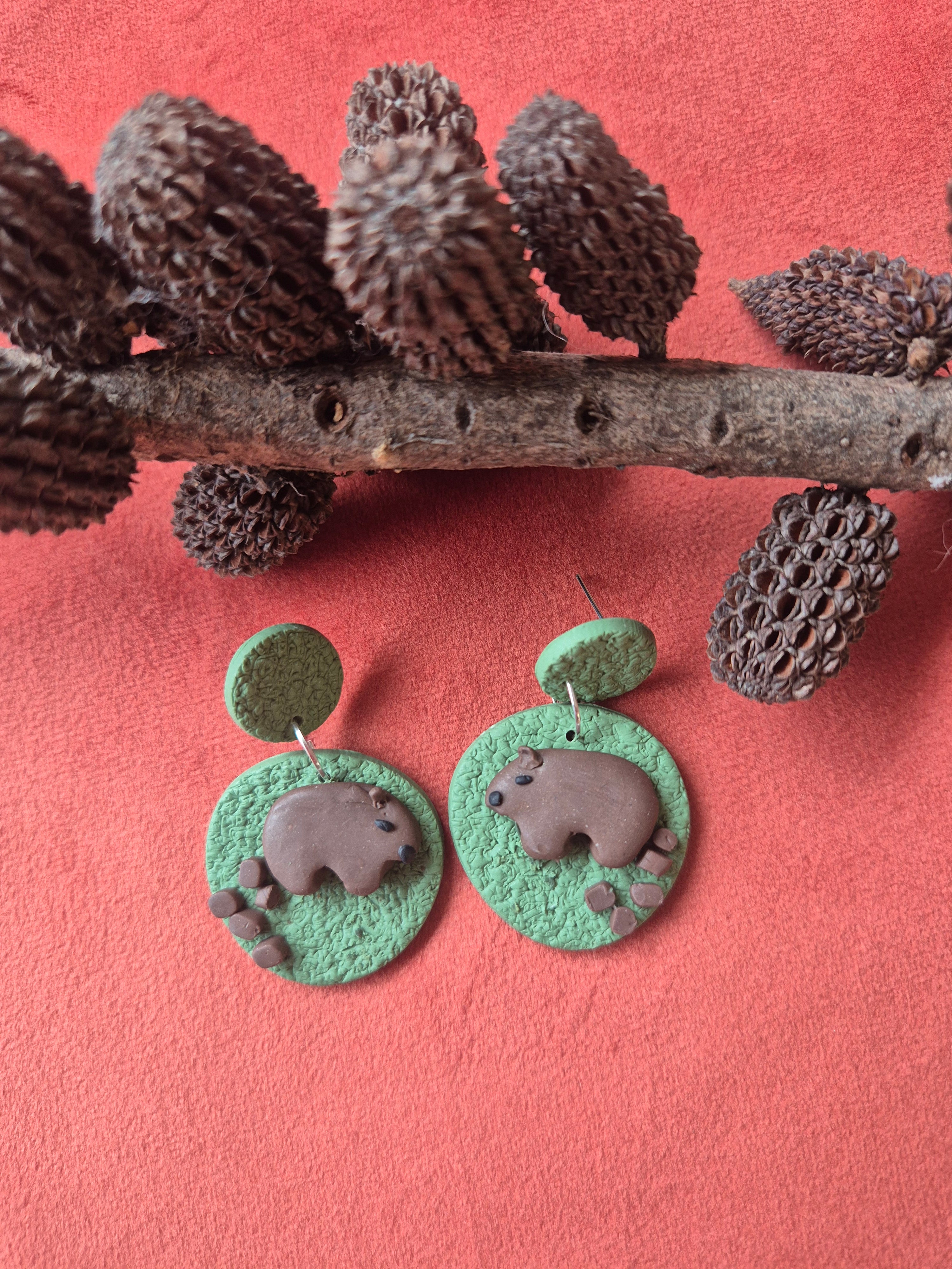 Wombat Earrings