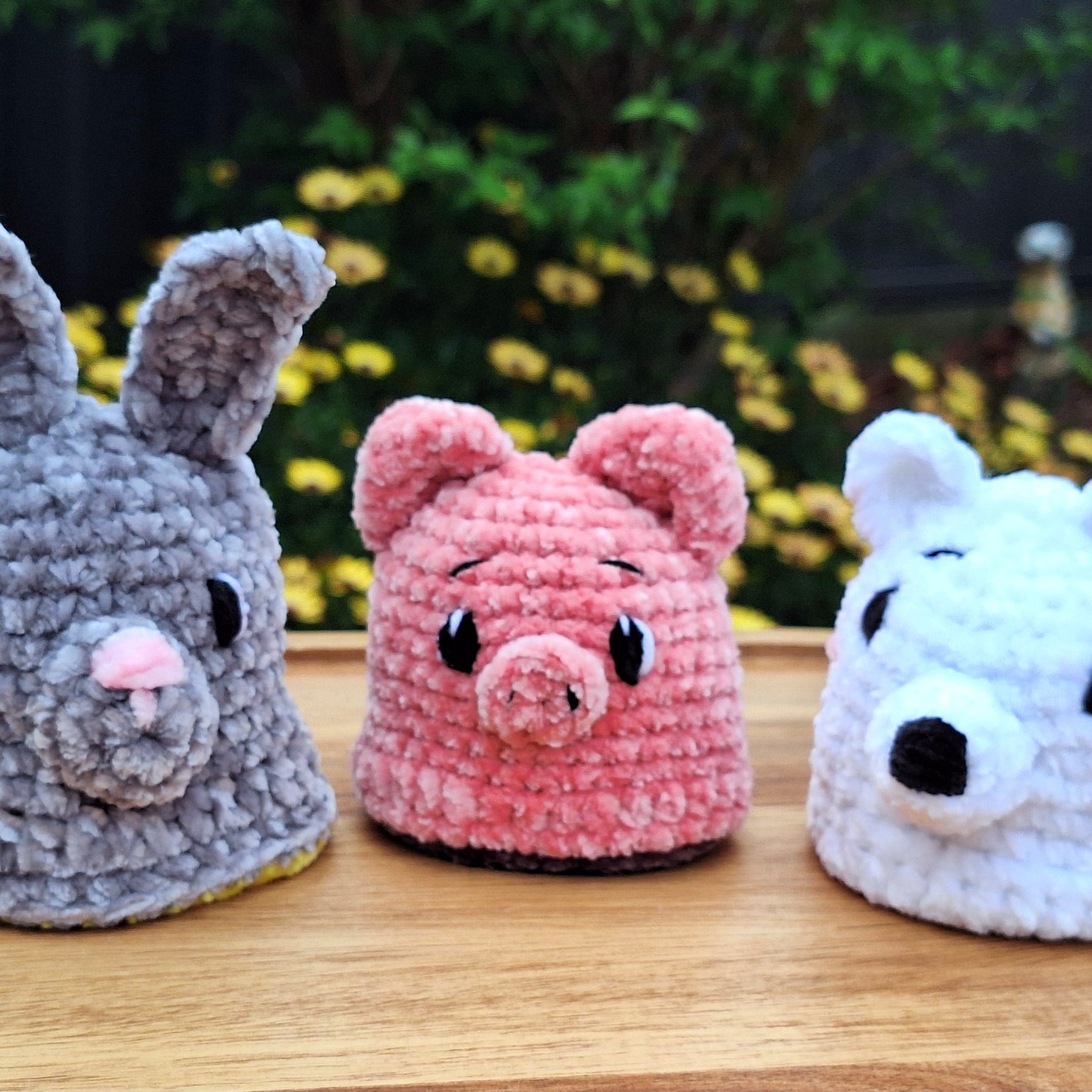 Two-in-one crocheted animal Toys, flip and transform