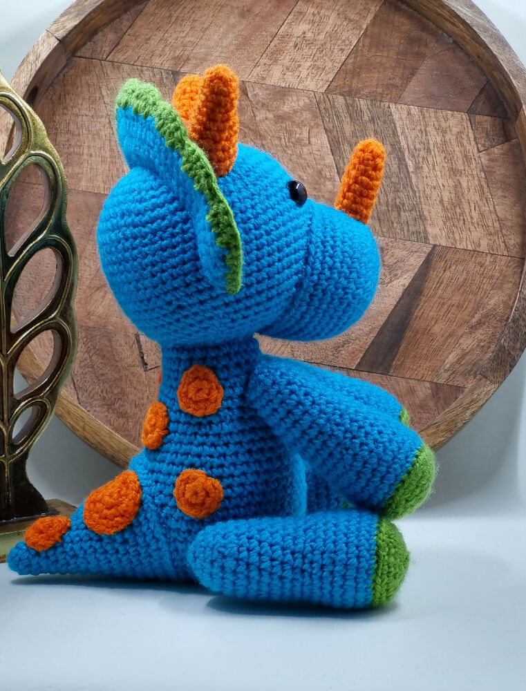 Dinosaur crochet toy