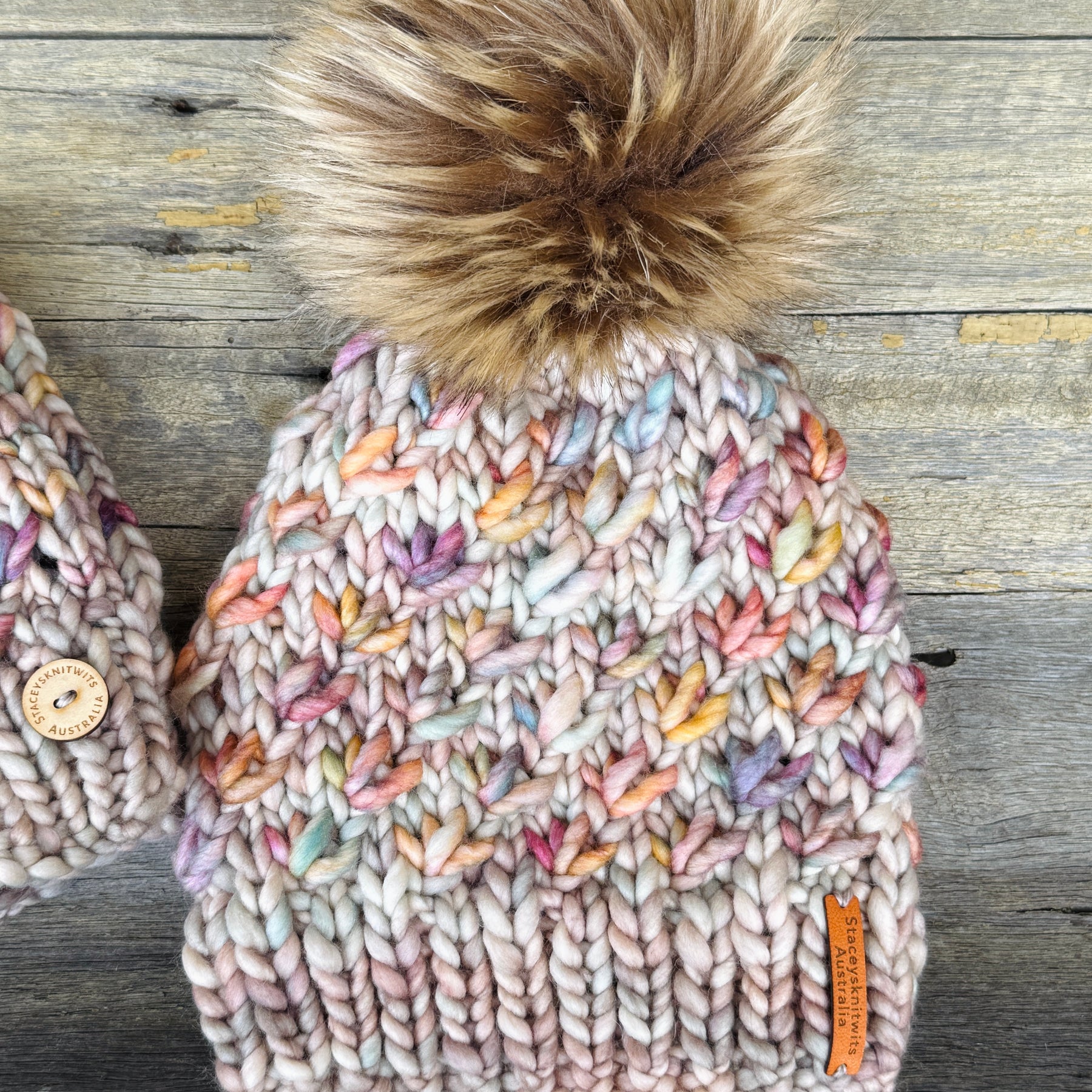 Custom Order - Lotus Flower Beanie & Matching Handwarmers