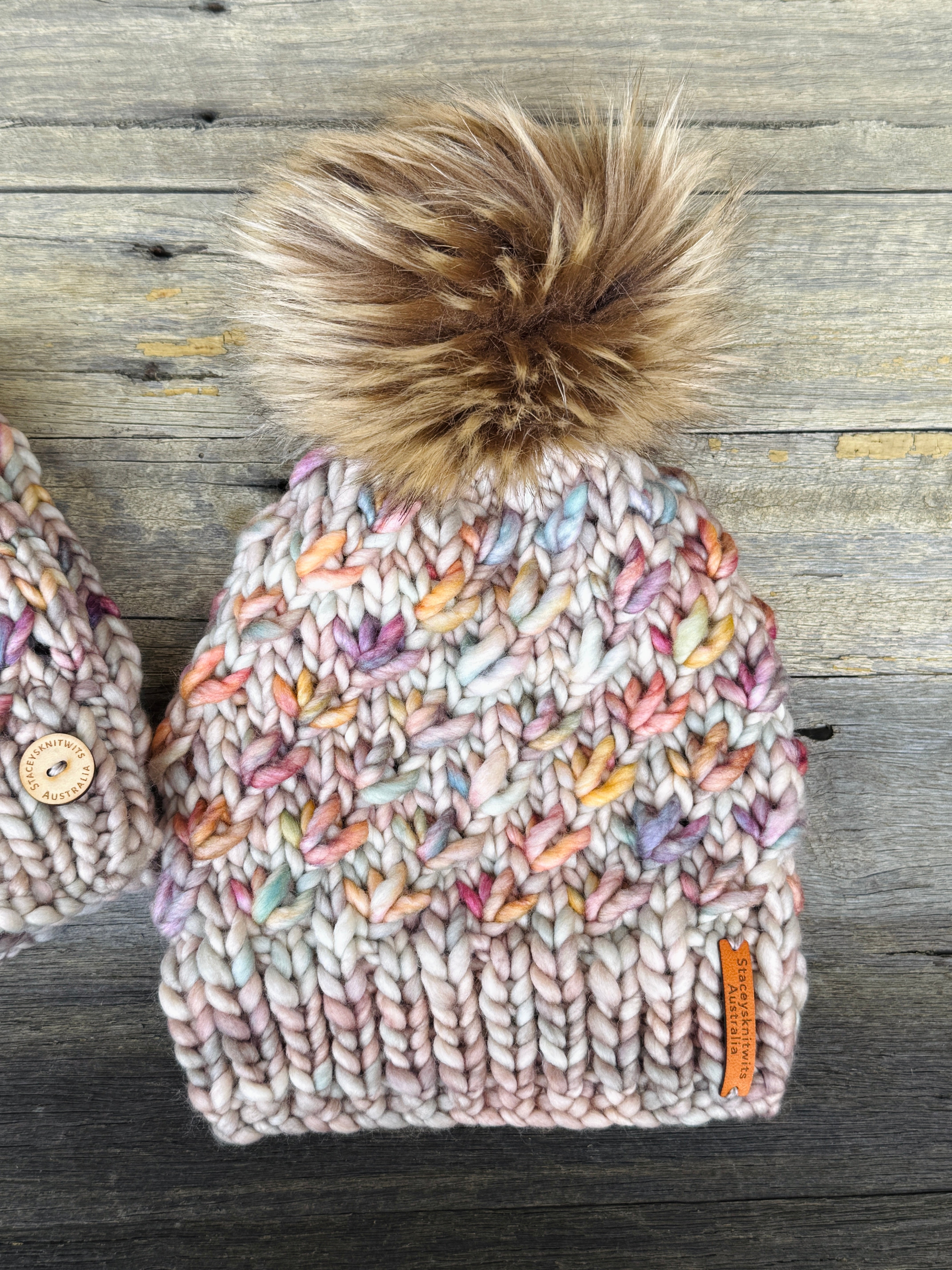 Custom Order - Lotus Flower Beanie & Matching Handwarmers