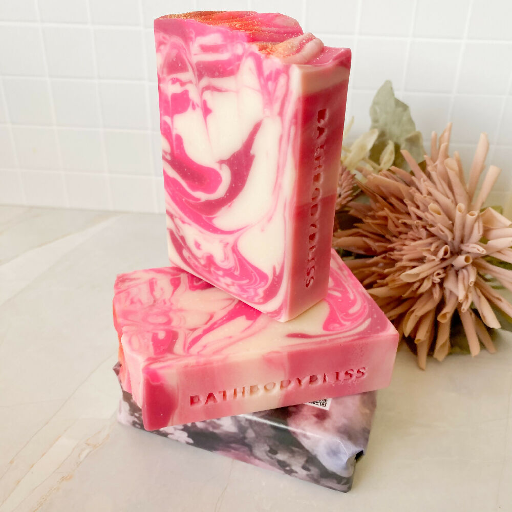 Handmade Natural Soap Cherry Blossom Scent stacked