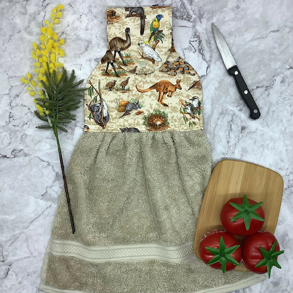 Australian themed hanging hand towel. - 3 Designs