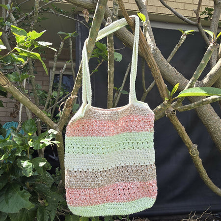 Handmade Crocheted Market Tote Bag