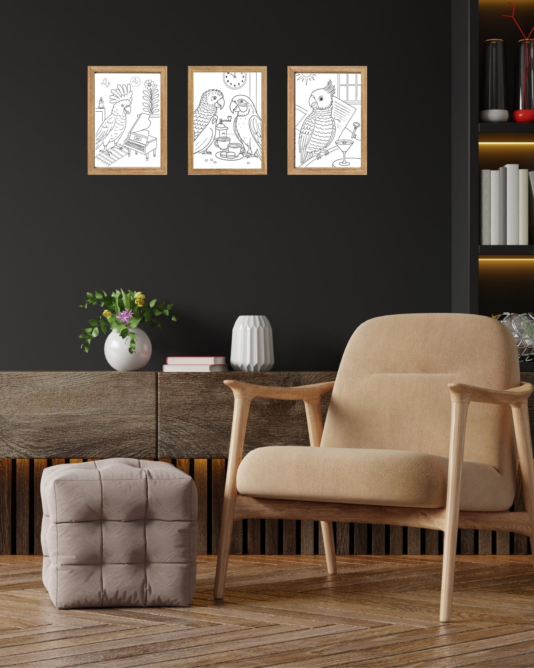 Framed A3 Bird Wall Art Print