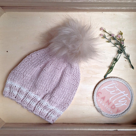 Handmade Knitted Baby Beanie - 100% Cotton (multiple colours)