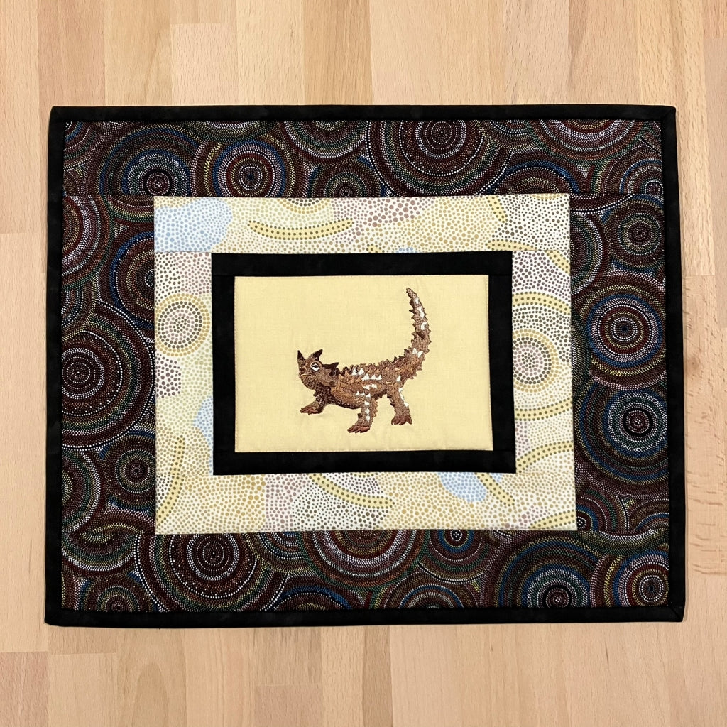 handmade Australian native quilted- gecko & thorny devil
