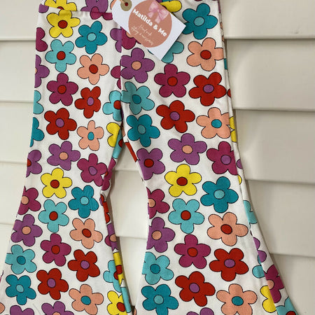 Girls floral flare pants