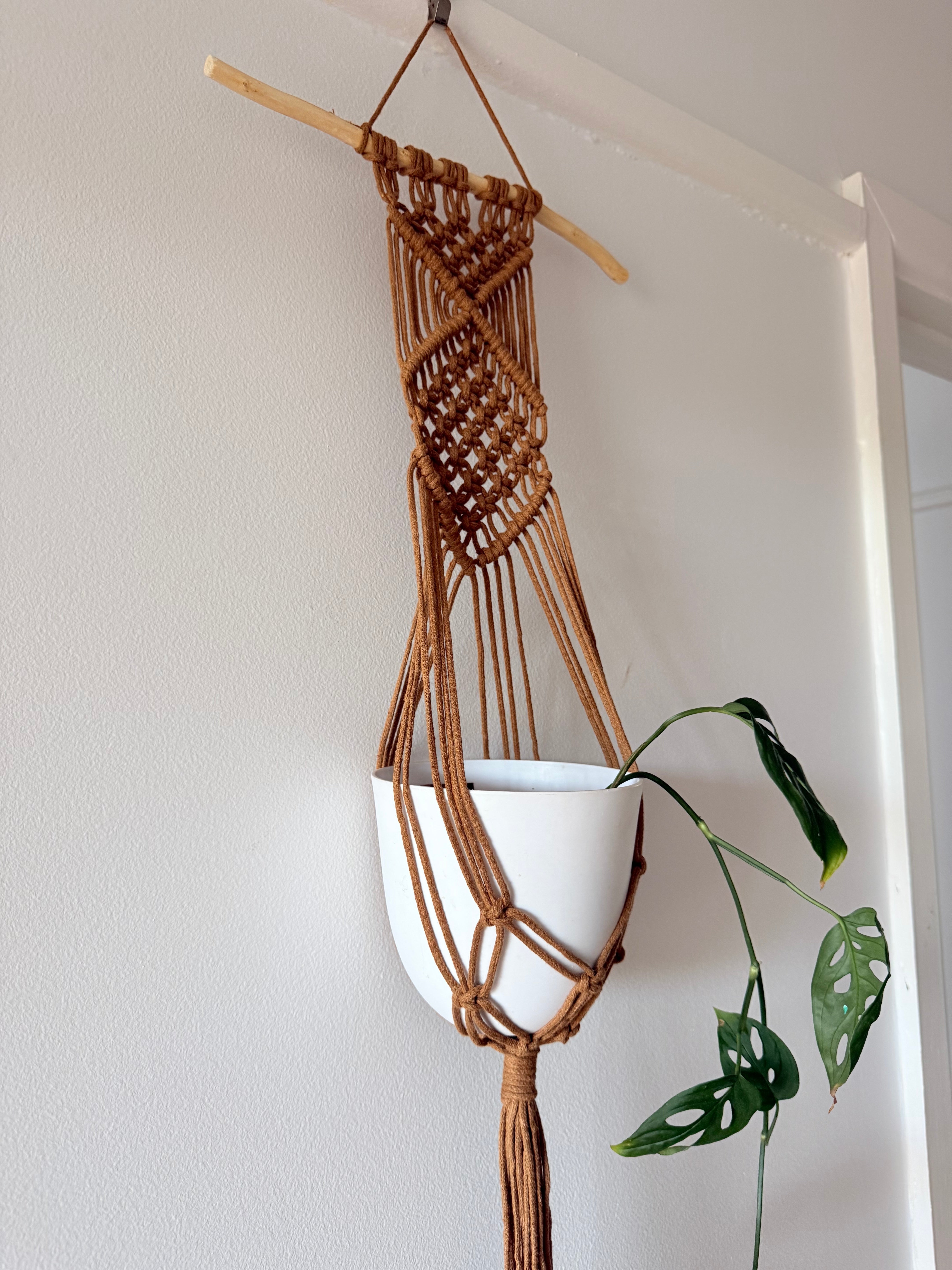 Macrame Plant Hanger - Rust