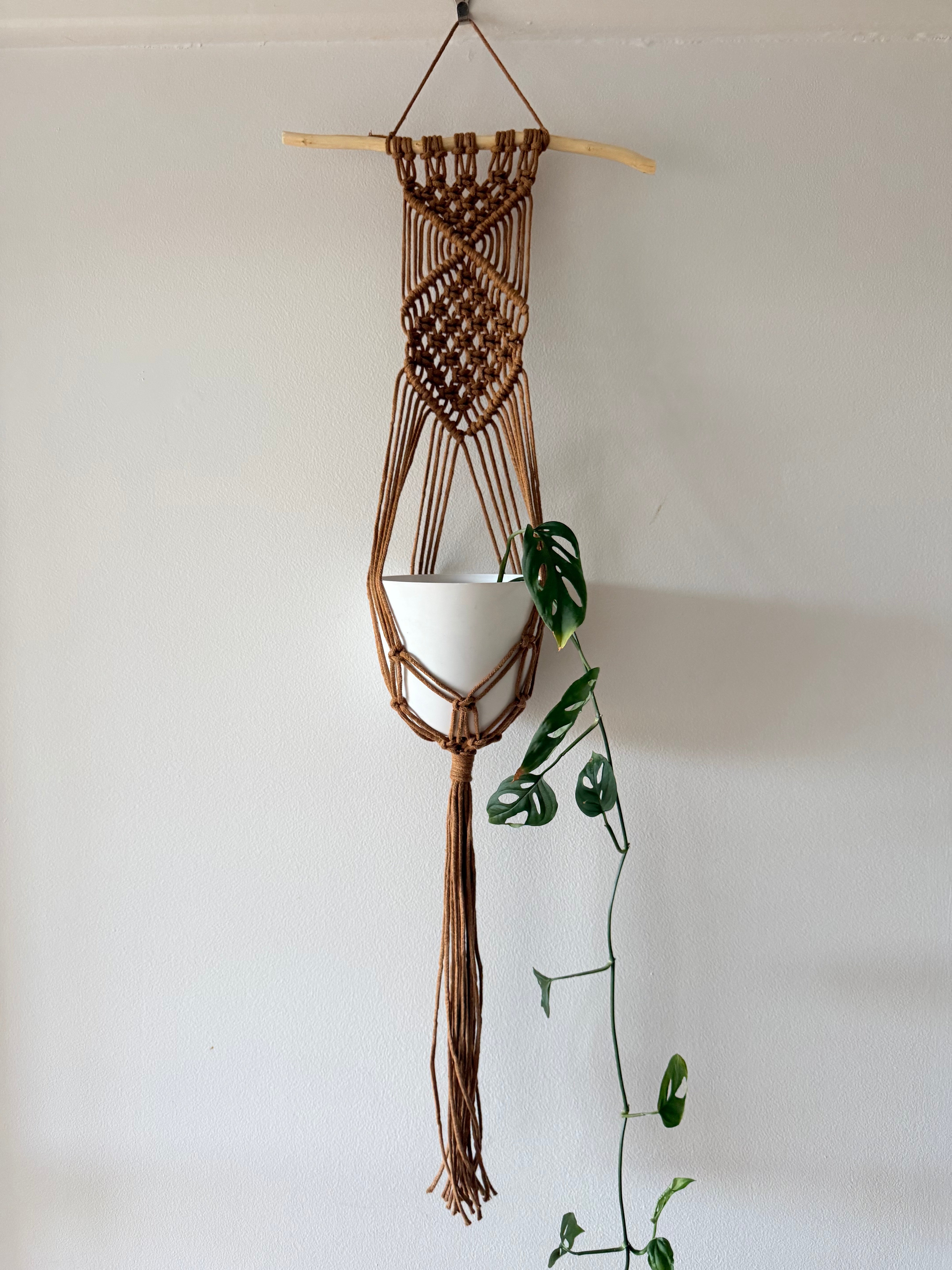 Macrame Plant Hanger - Rust