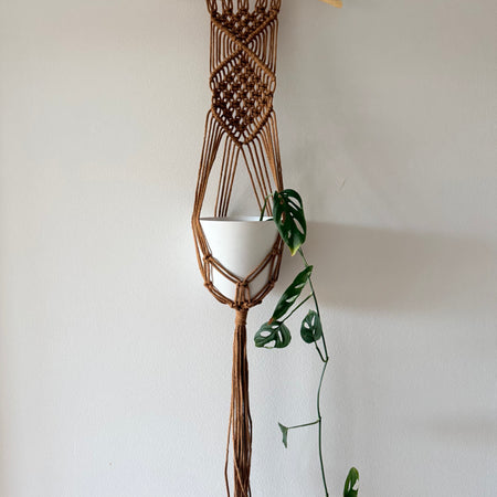Macrame Plant Hanger - Rust