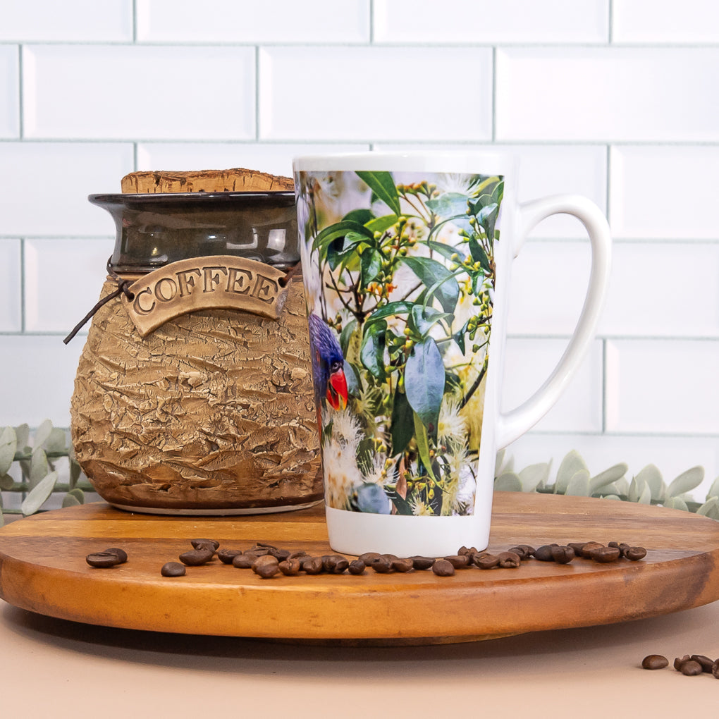 Rainbow Lorikeet - Latte / Coffee Mugs - Native Australian Birds