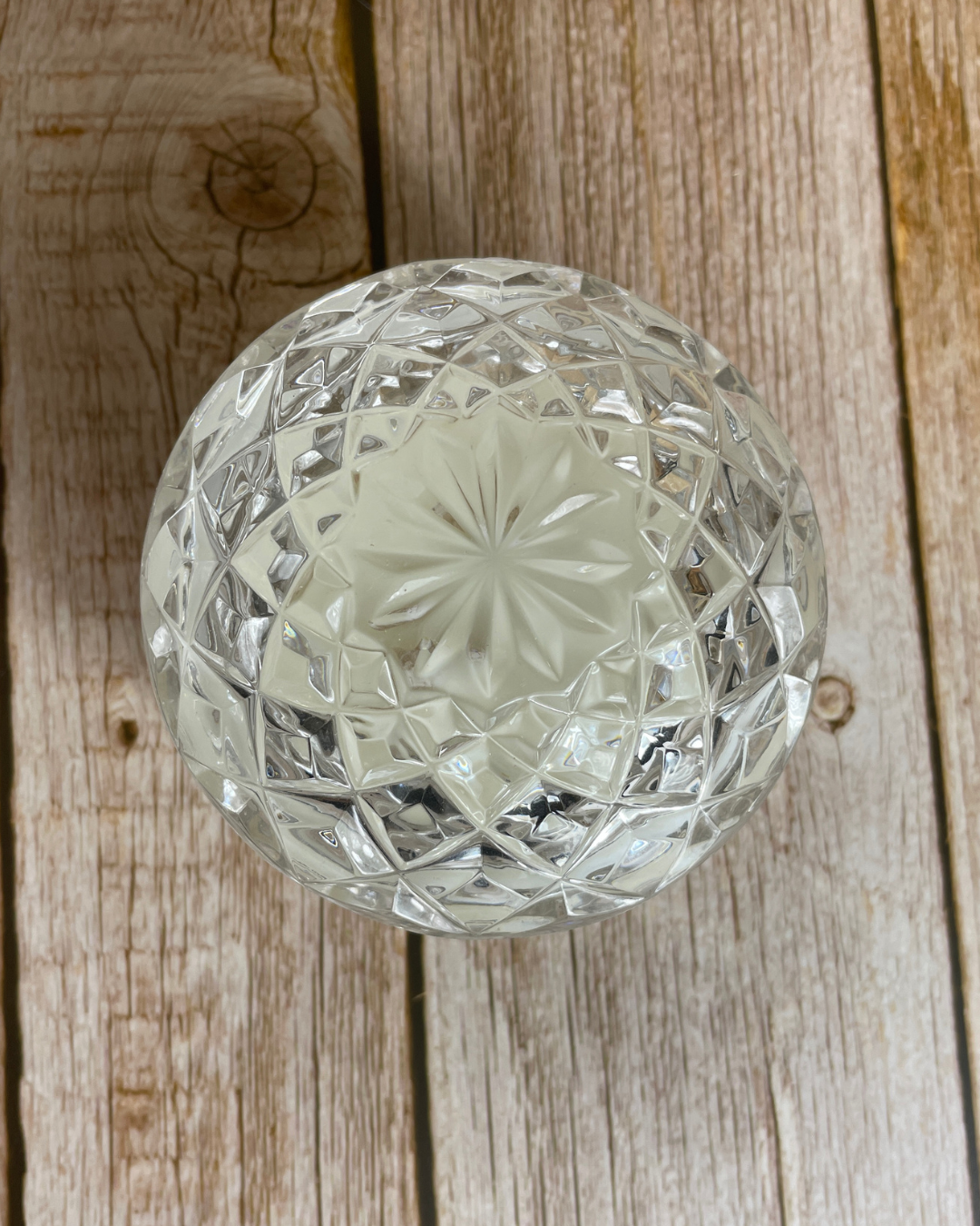 Unscented I Natural Soy Candle in a Vintage Sweets Dish with Lid