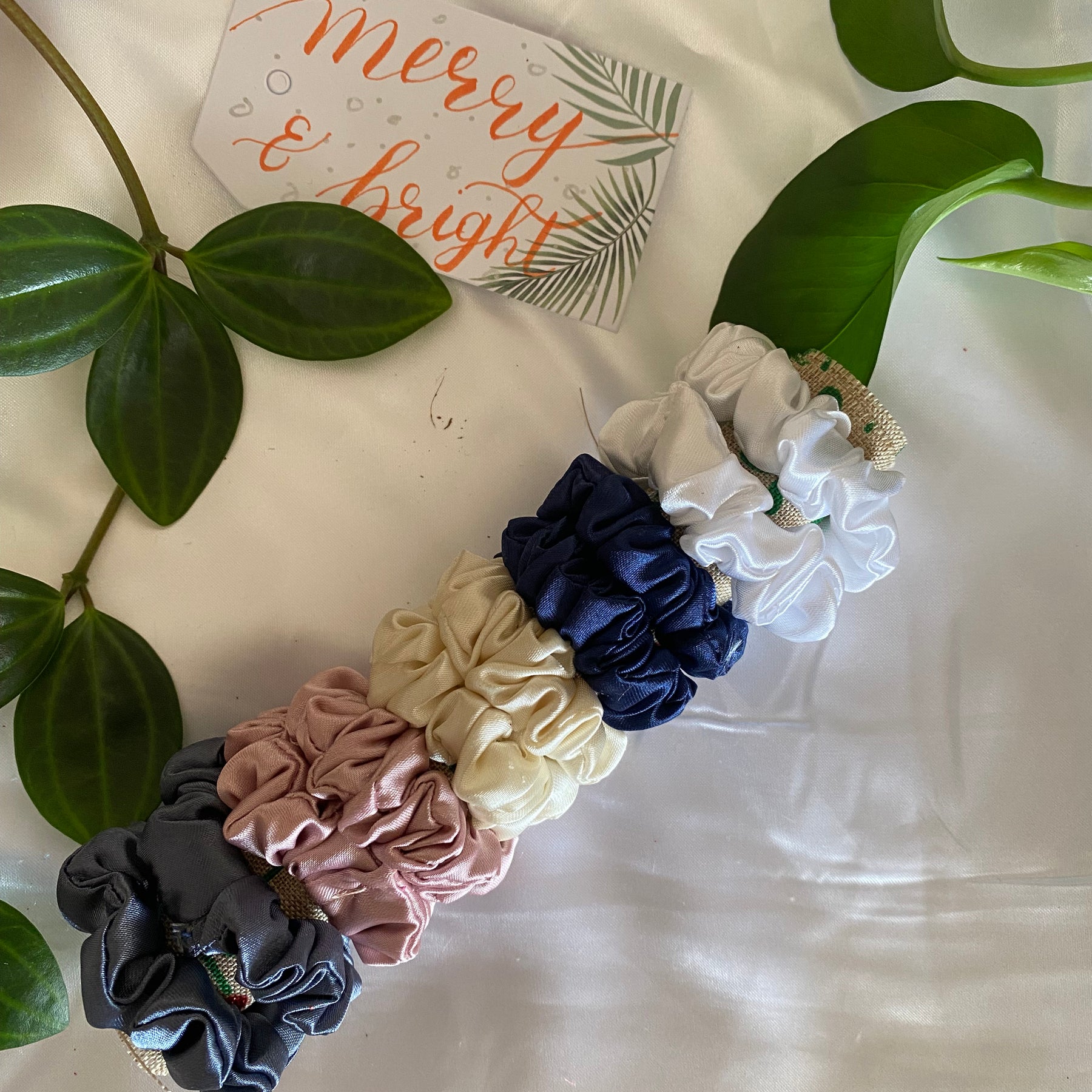 Mini School Satin Scrunchies | Set of 6