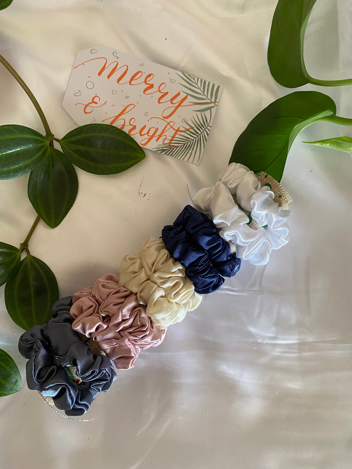 Mini School Satin Scrunchies | Set of 6