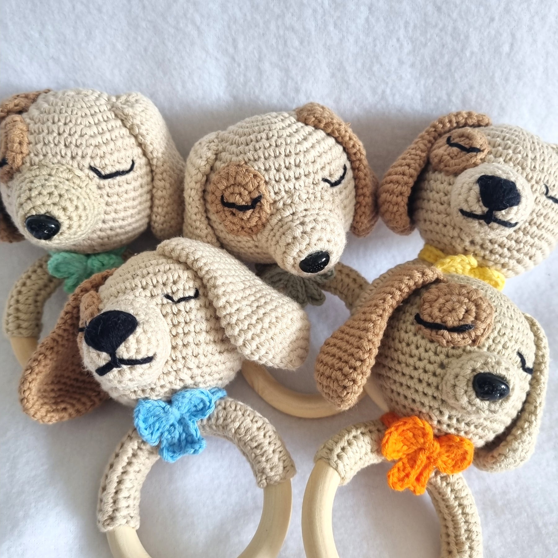 Handcrafted | Puppy Themed Rattles | various colours| Handmade - BB02/1