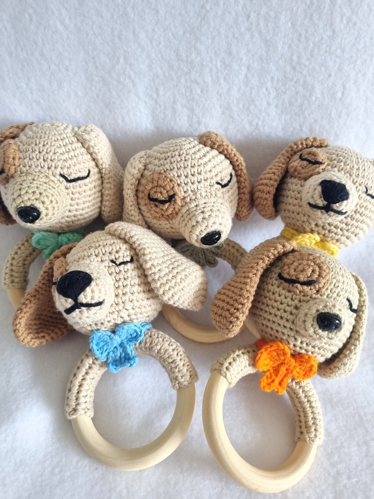 Handcrafted | Puppy Themed Rattles | various colours| Handmade - BB02/1