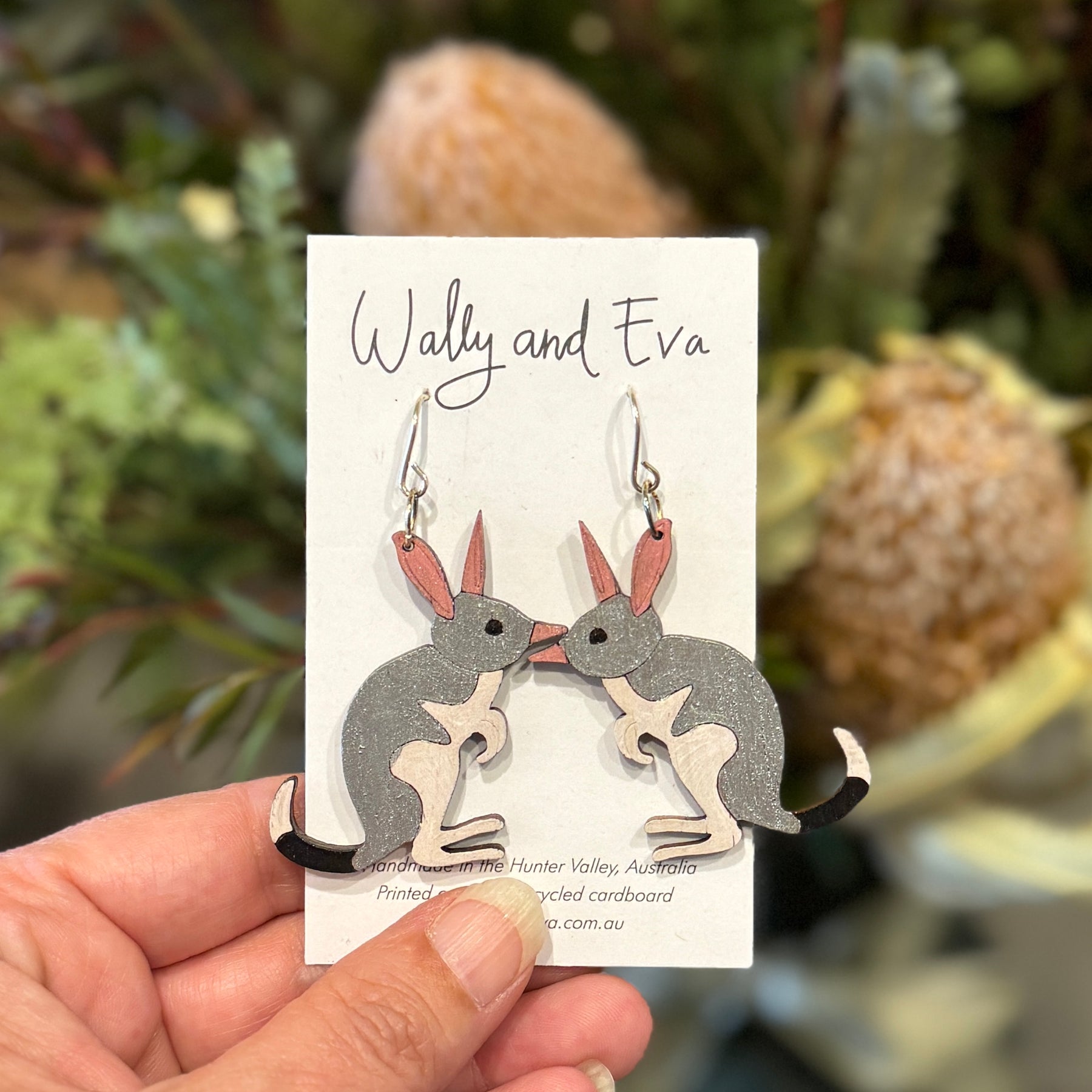 Bilby Hand Painted Wood Earrings
