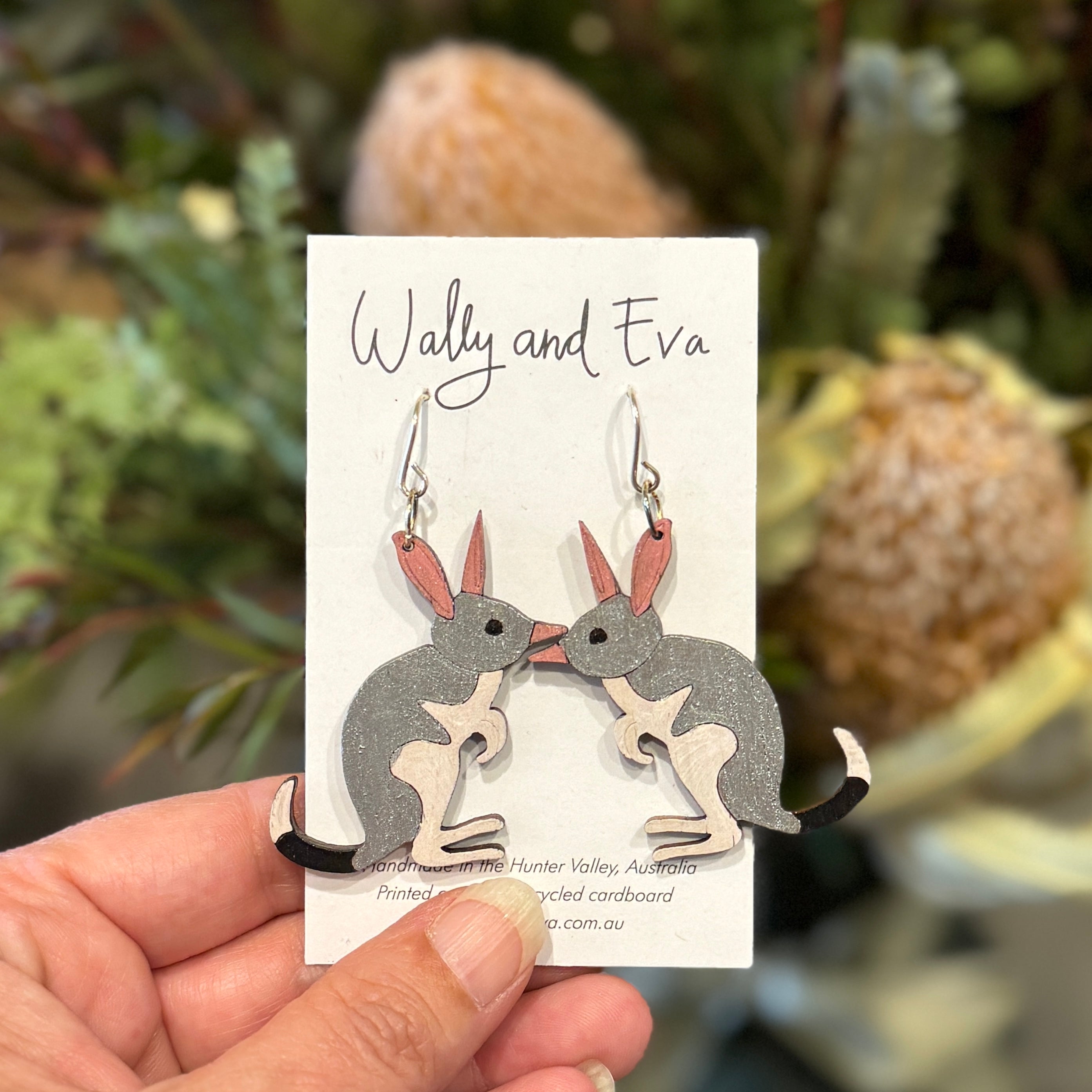 Bilby Hand Painted Wood Earrings