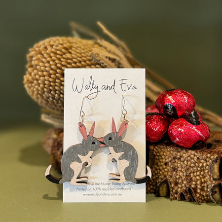 Bilby Hand Painted Wood Earrings