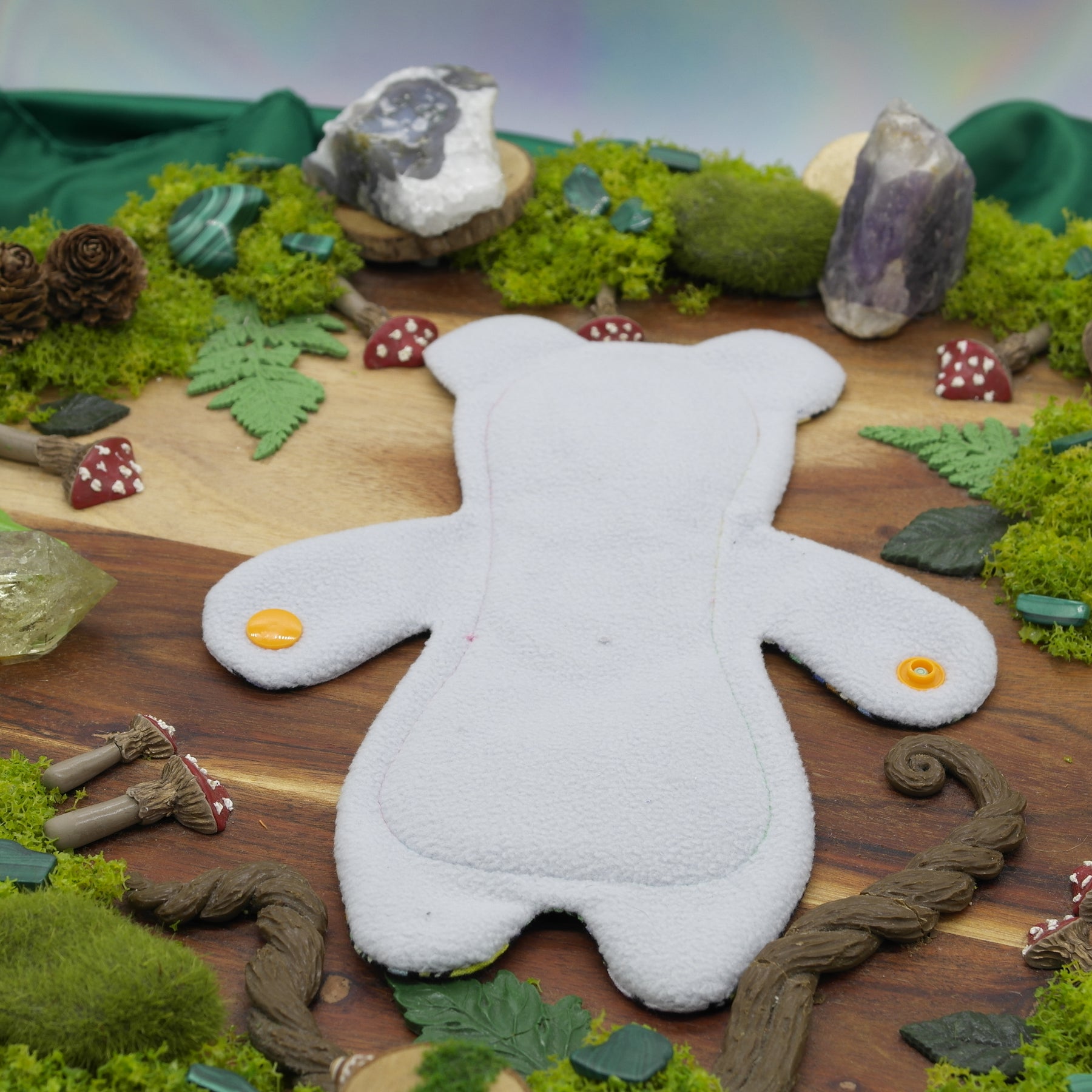 Sustainable reusable cloth pad 8" Moderate - Forest magic bear