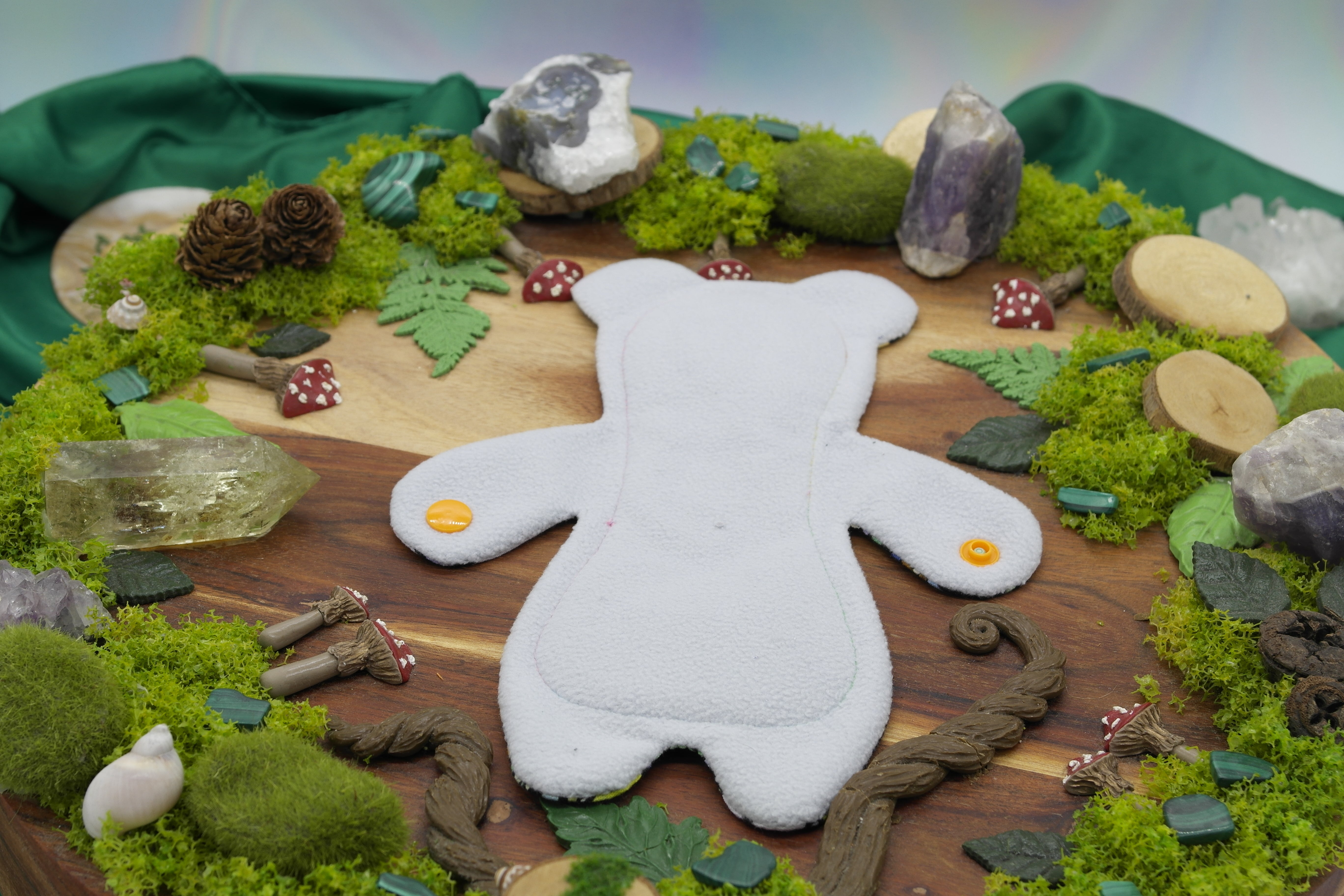 Sustainable reusable cloth pad 8" Moderate - Forest magic bear