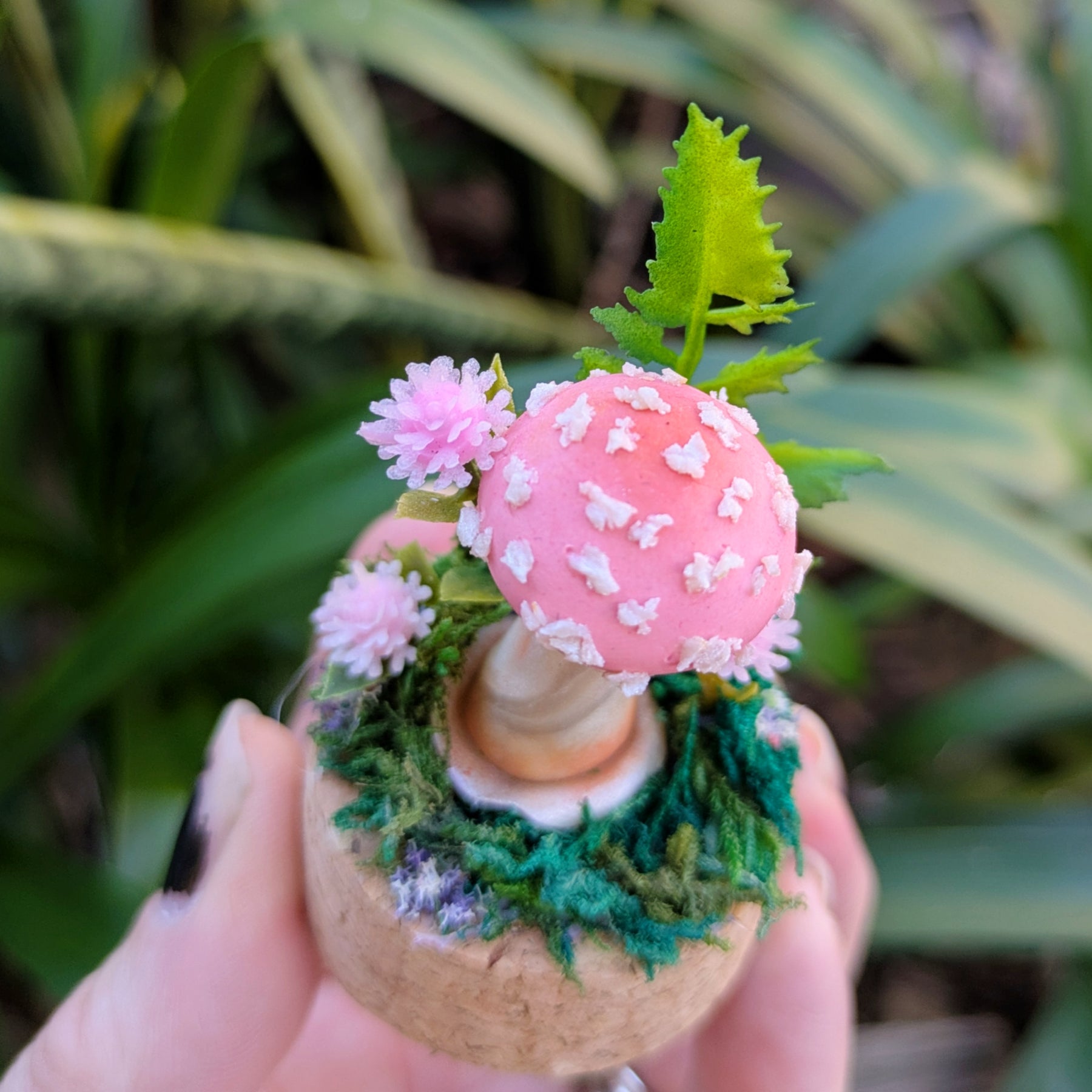 Pink Fantasy Amanita Mushroom Mini Dome
