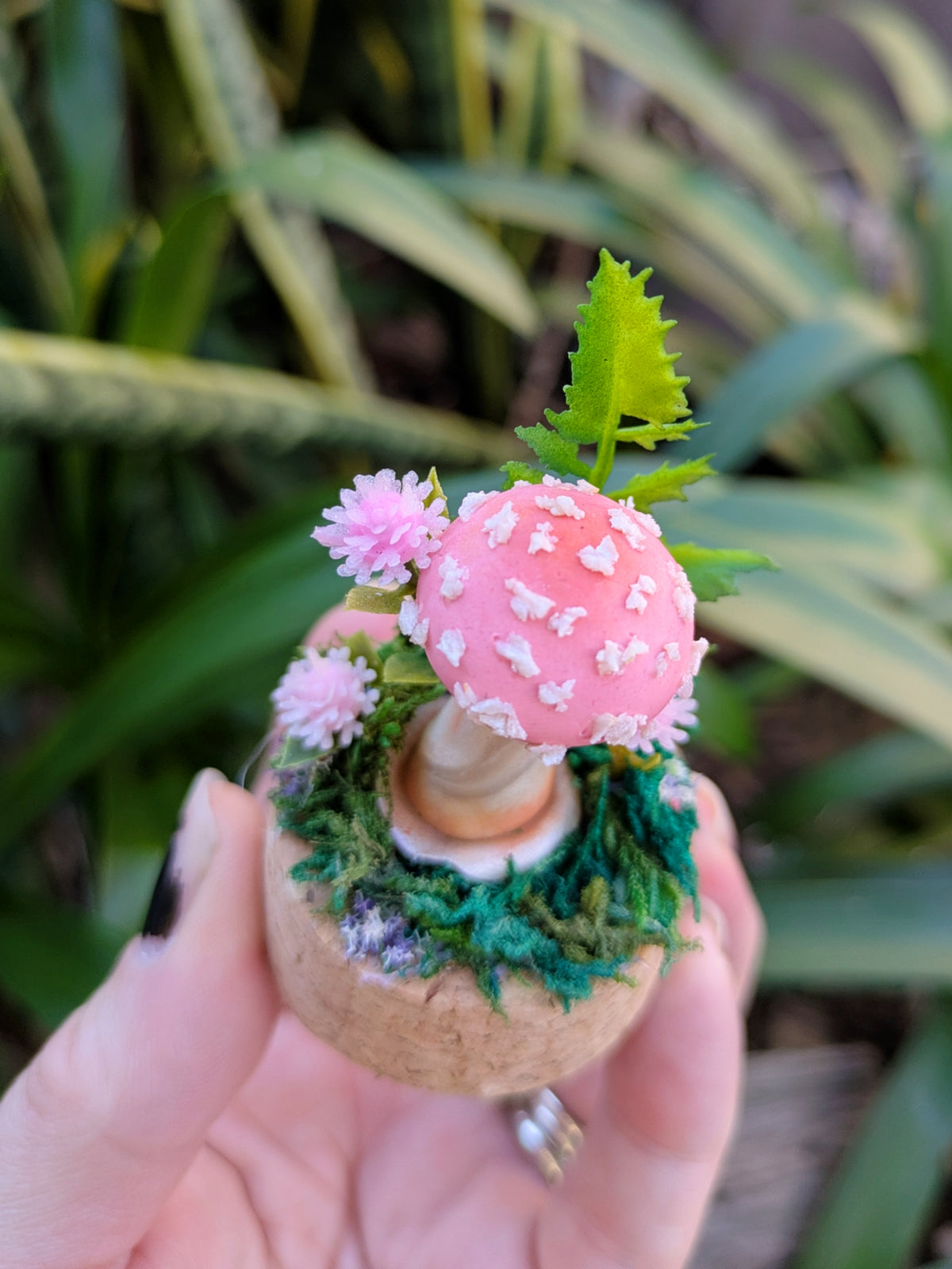 Pink Fantasy Amanita Mushroom Mini Dome