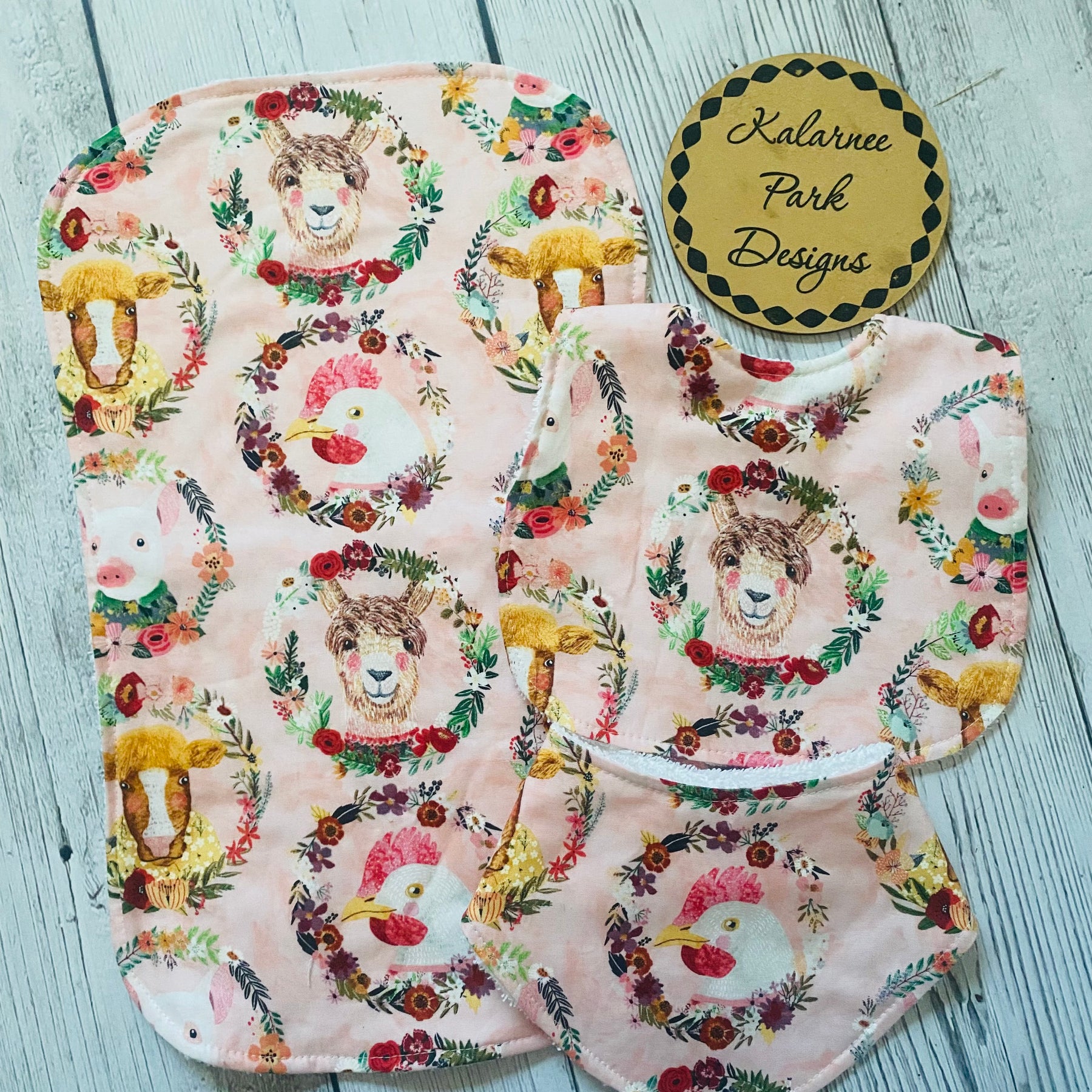 Bib and Burp Cloth Sets Country Collection