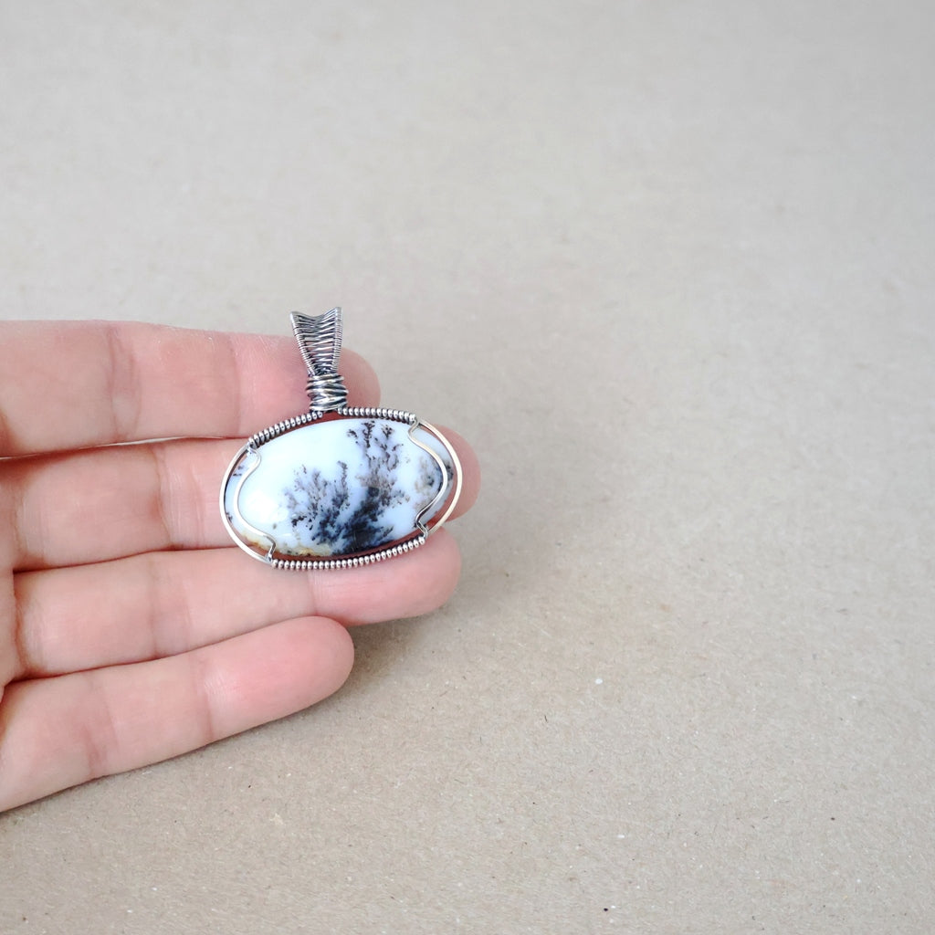 Handcrafted Dendritic Opalite Pendant - Nature’s Gift