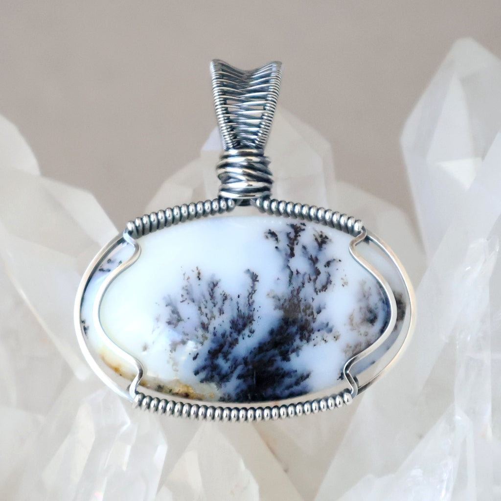 Handcrafted Dendritic Opalite Pendant - Nature’s Gift