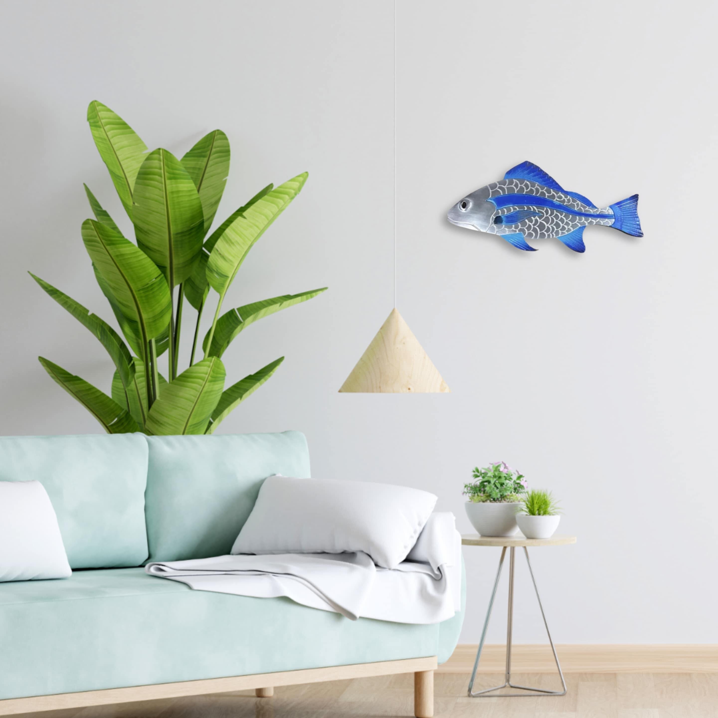 Handmade metal fish wall hanging